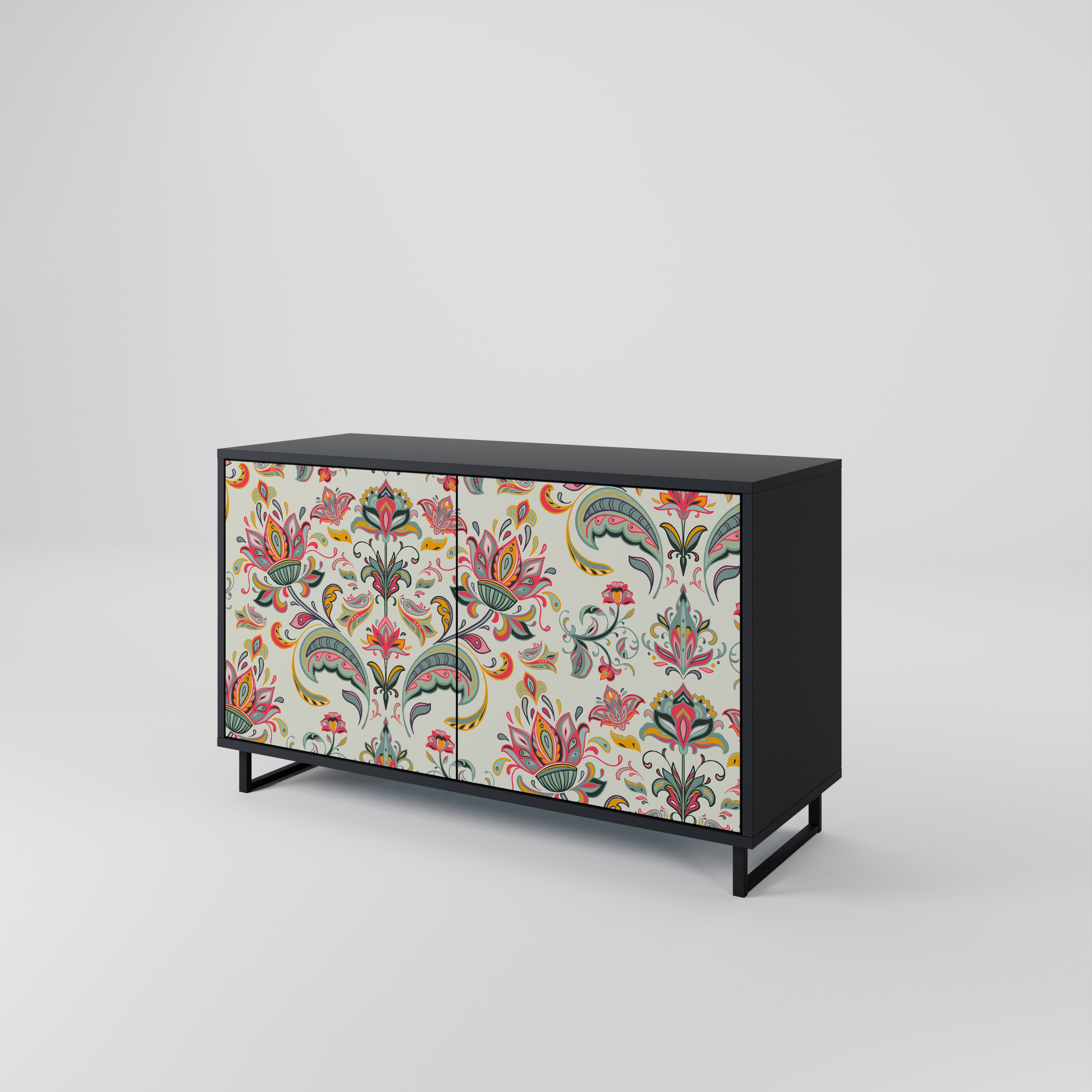 ORGANIC FOLKLORE 2-Door Sideboard in Black Finish