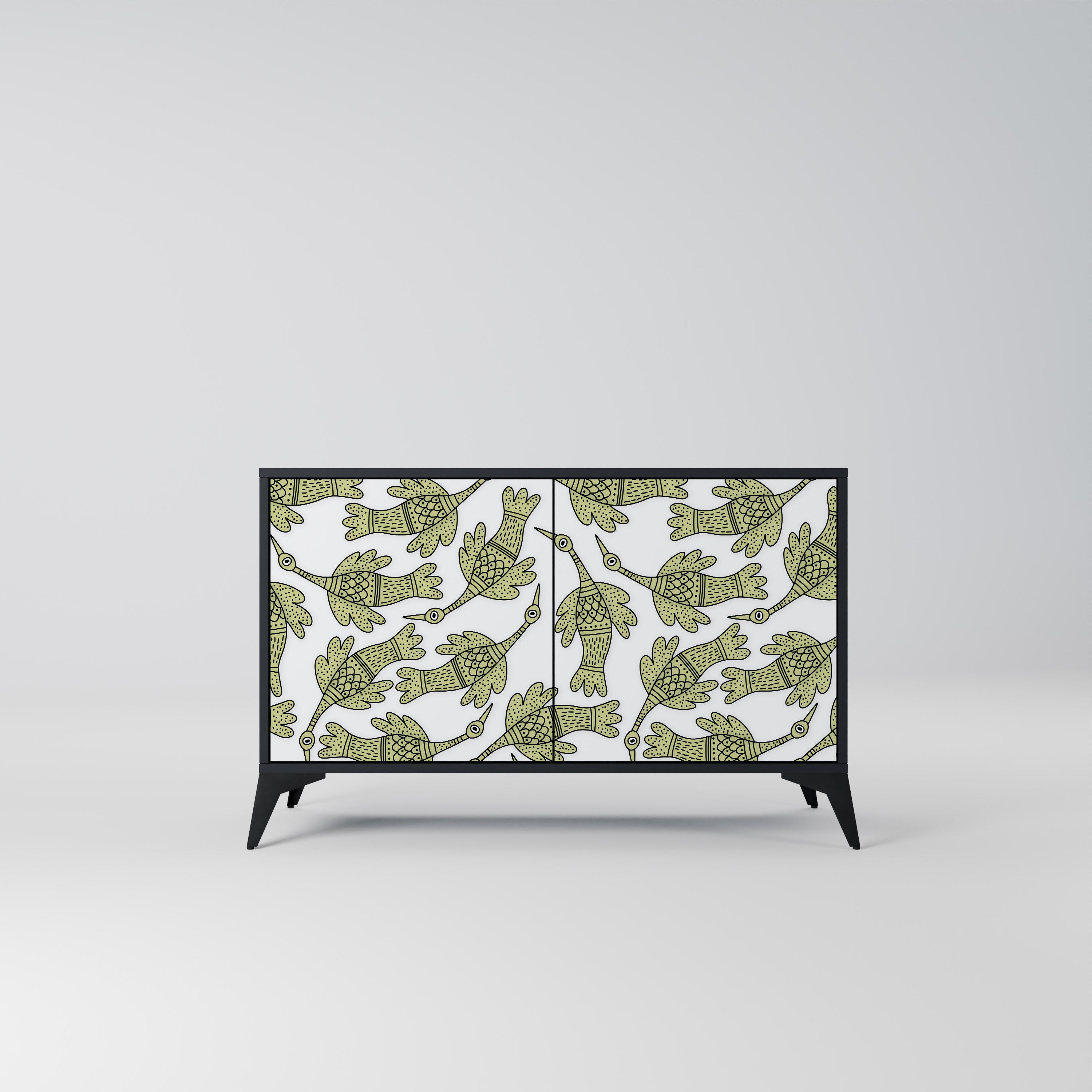 SEEDLING SONGBIRD 2-Door Sideboard in Black Finish