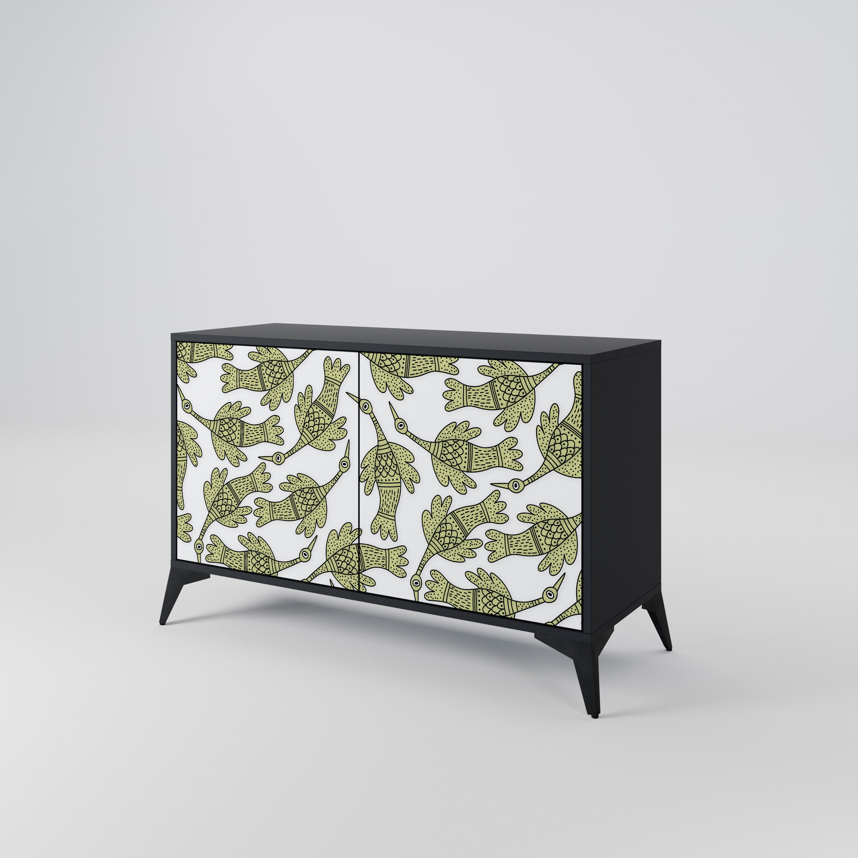 SEEDLING SONGBIRD 2-Door Sideboard in Black Finish