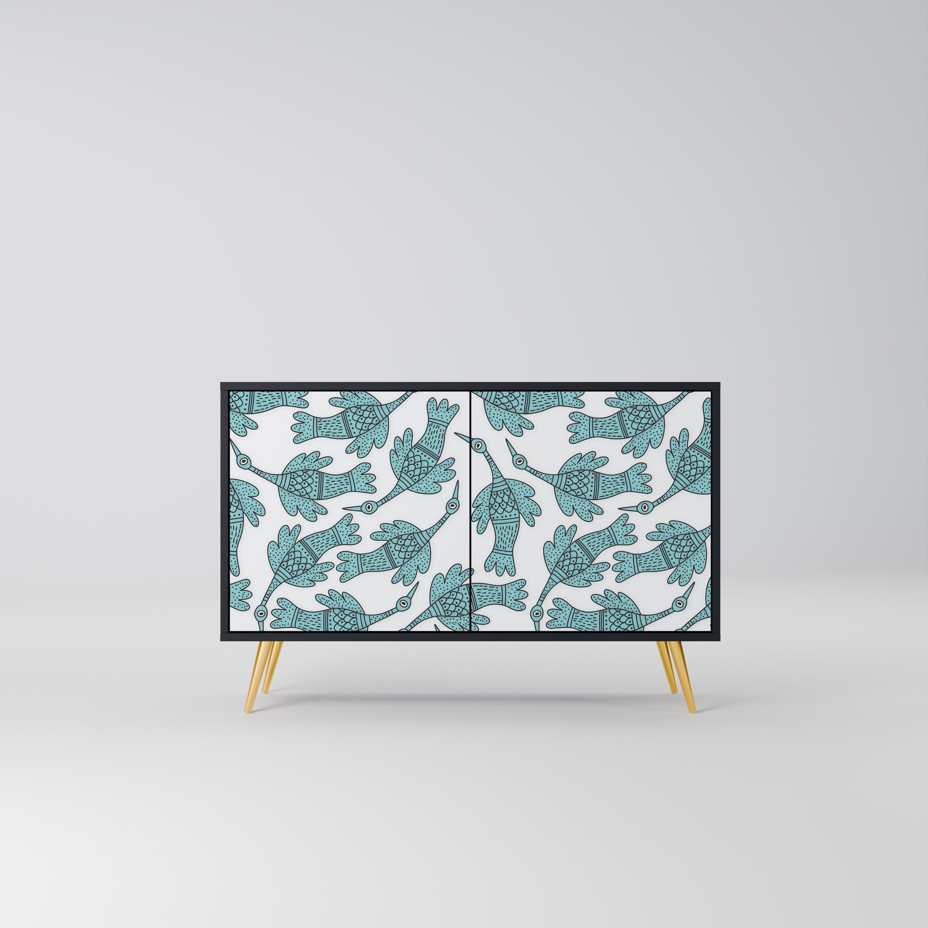 WATERSPOUT SONGIBIRD 2-Door Sideboard in Black Finish