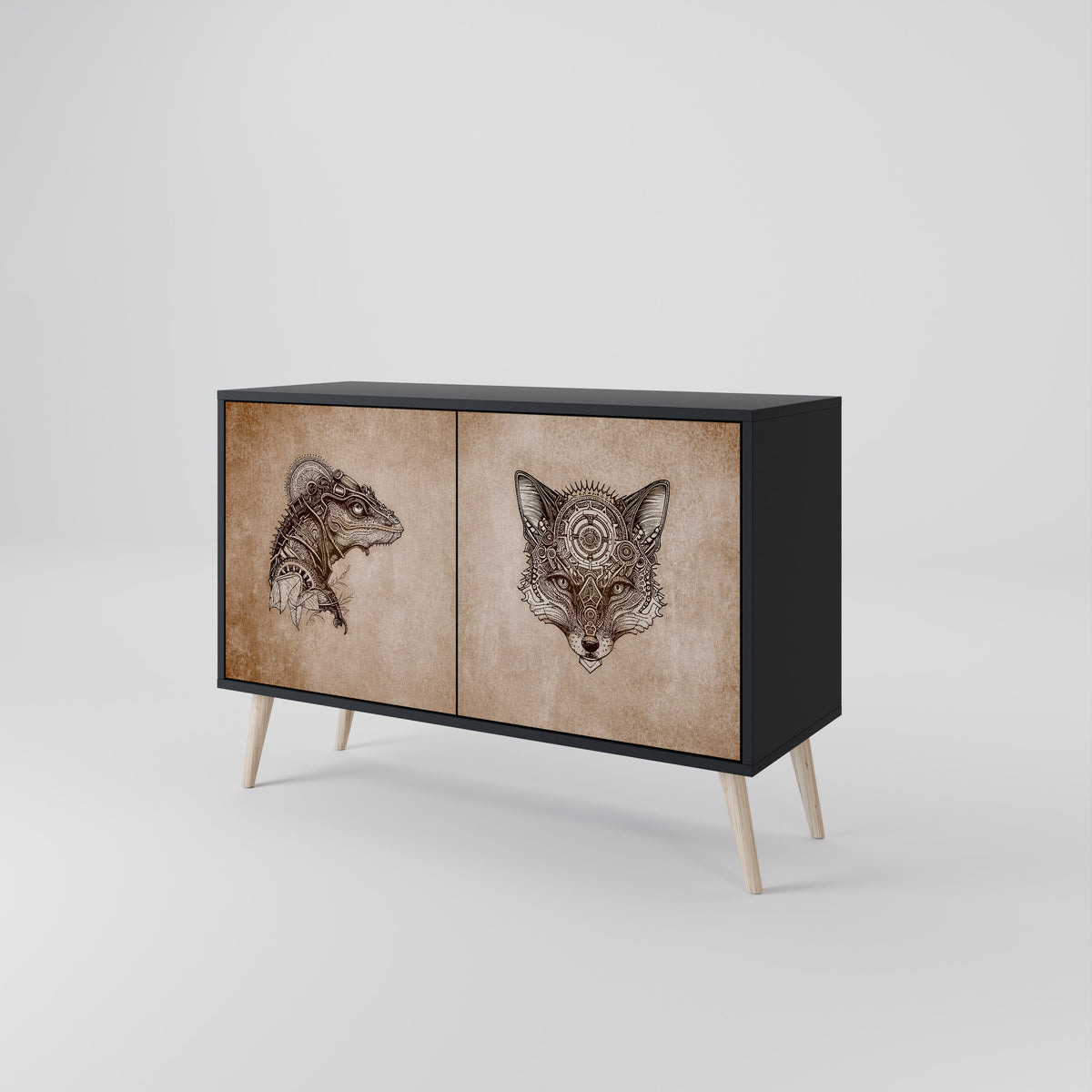 STEAMPUNK CLAN 2-Door Sideboard