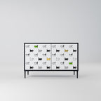 CATS COMPILATION Aparador de 2 Puertas en Acabado Negro