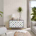 CATS COMPILATION Aparador de 2 Puertas en Acabado Negro