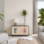 MYTHOLOGICAL CREATURES 2-Door Sideboard in Black Finish