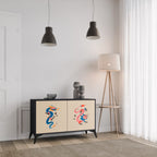 MYTHOLOGICAL CREATURES 2-Door Sideboard in Black Finish