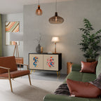 MYTHOLOGICAL CREATURES 2-Door Sideboard in Black Finish