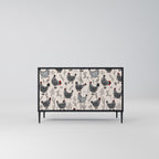 HAPPY HENS Aparador de 2 Puertas