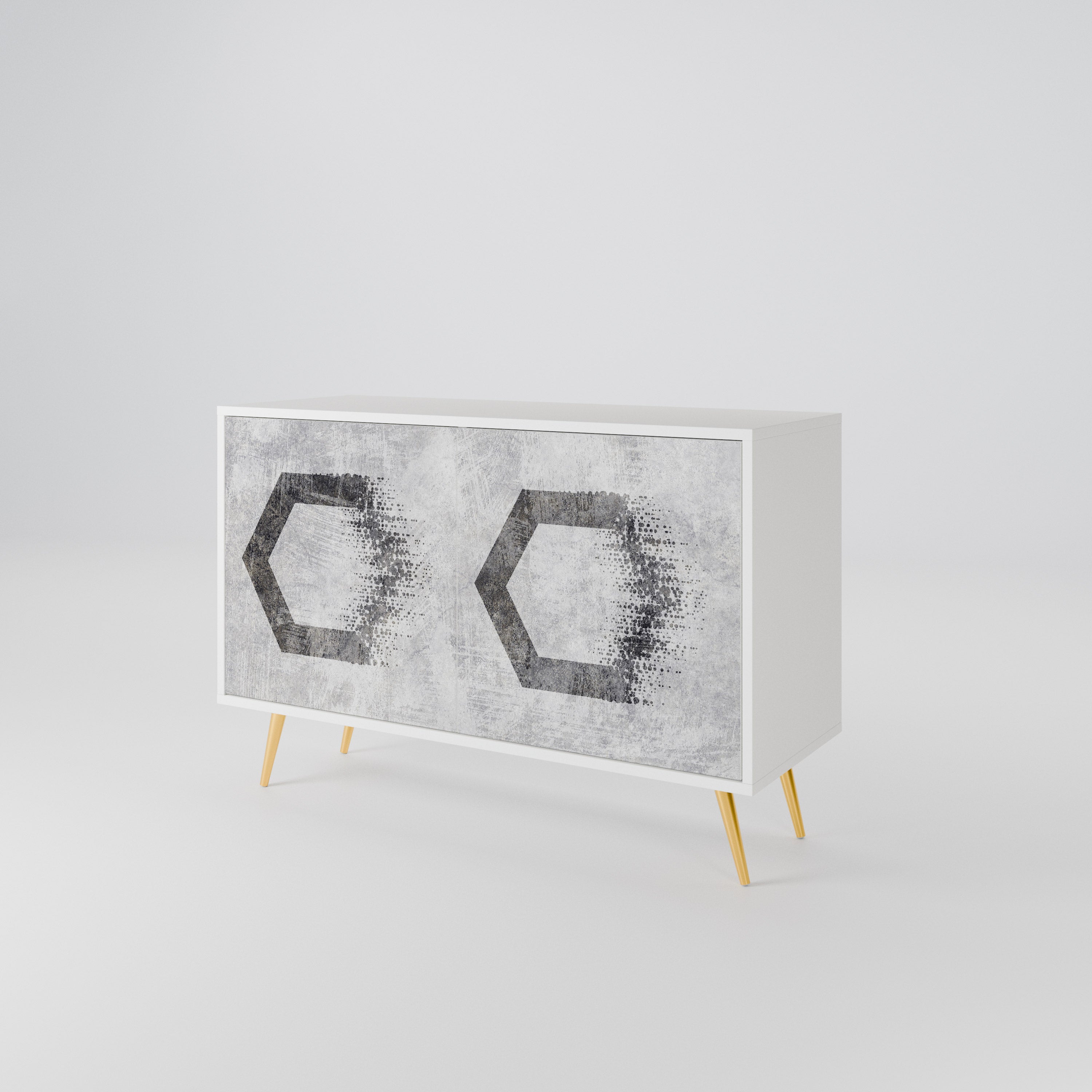 HEXAGONAL FIGURES Aparador de 2 Puertas