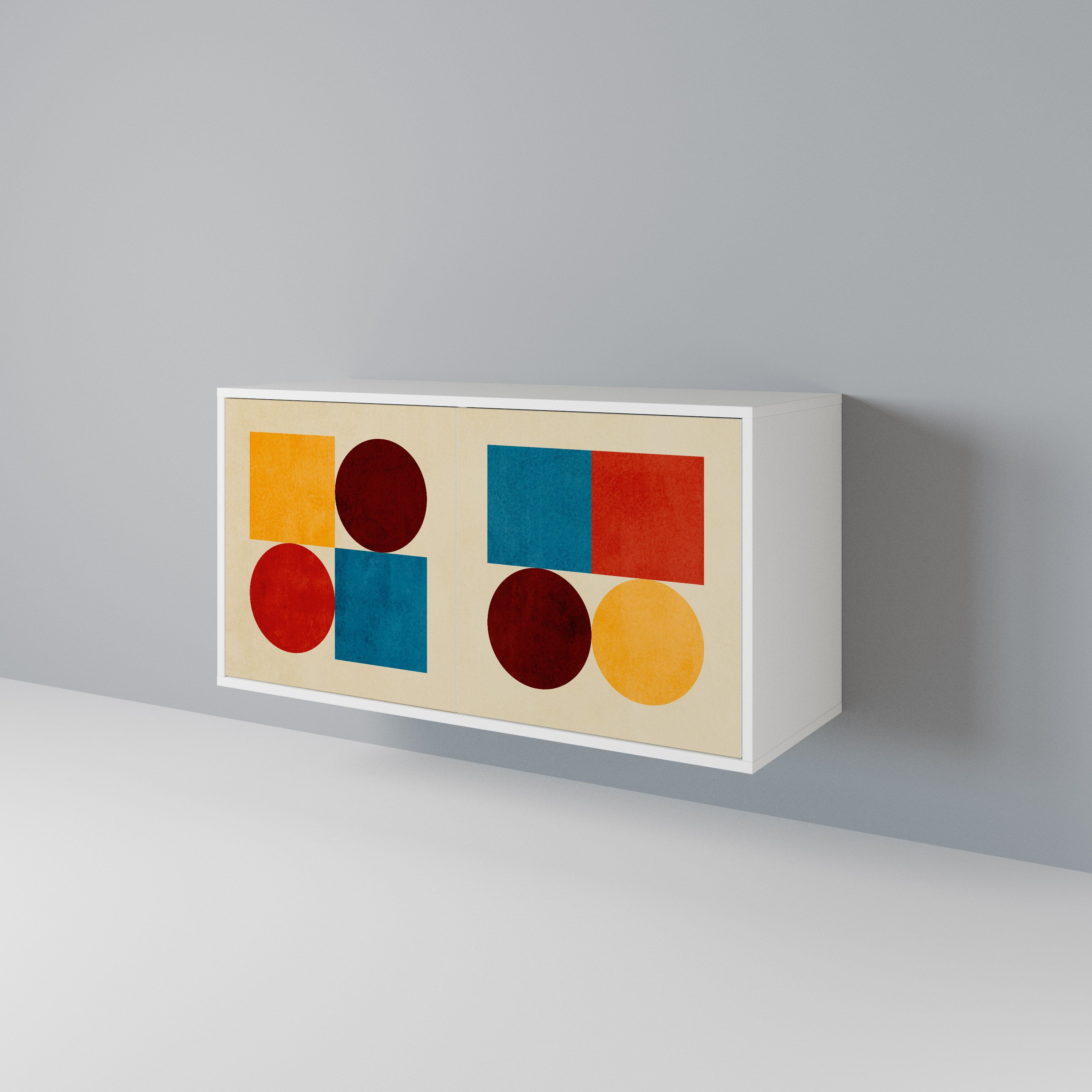 GEOMETRIC PUZZLE Aparador de 2 Puertas