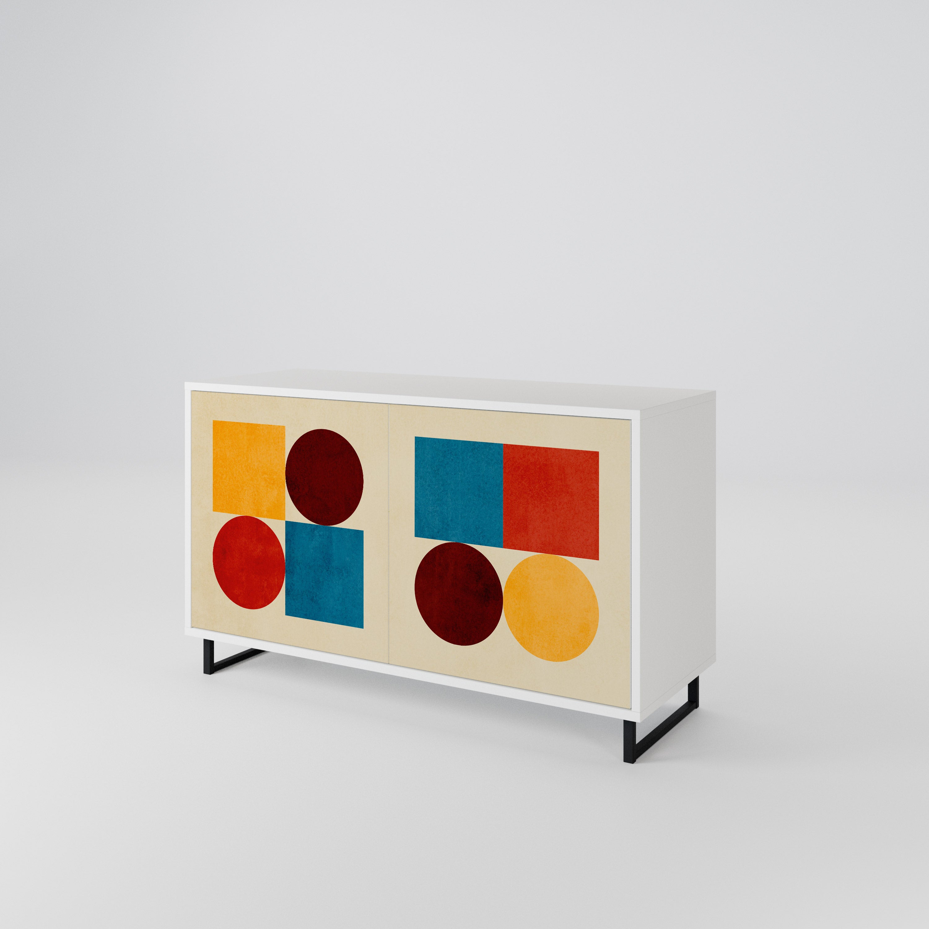 GEOMETRIC PUZZLE Aparador de 2 Puertas