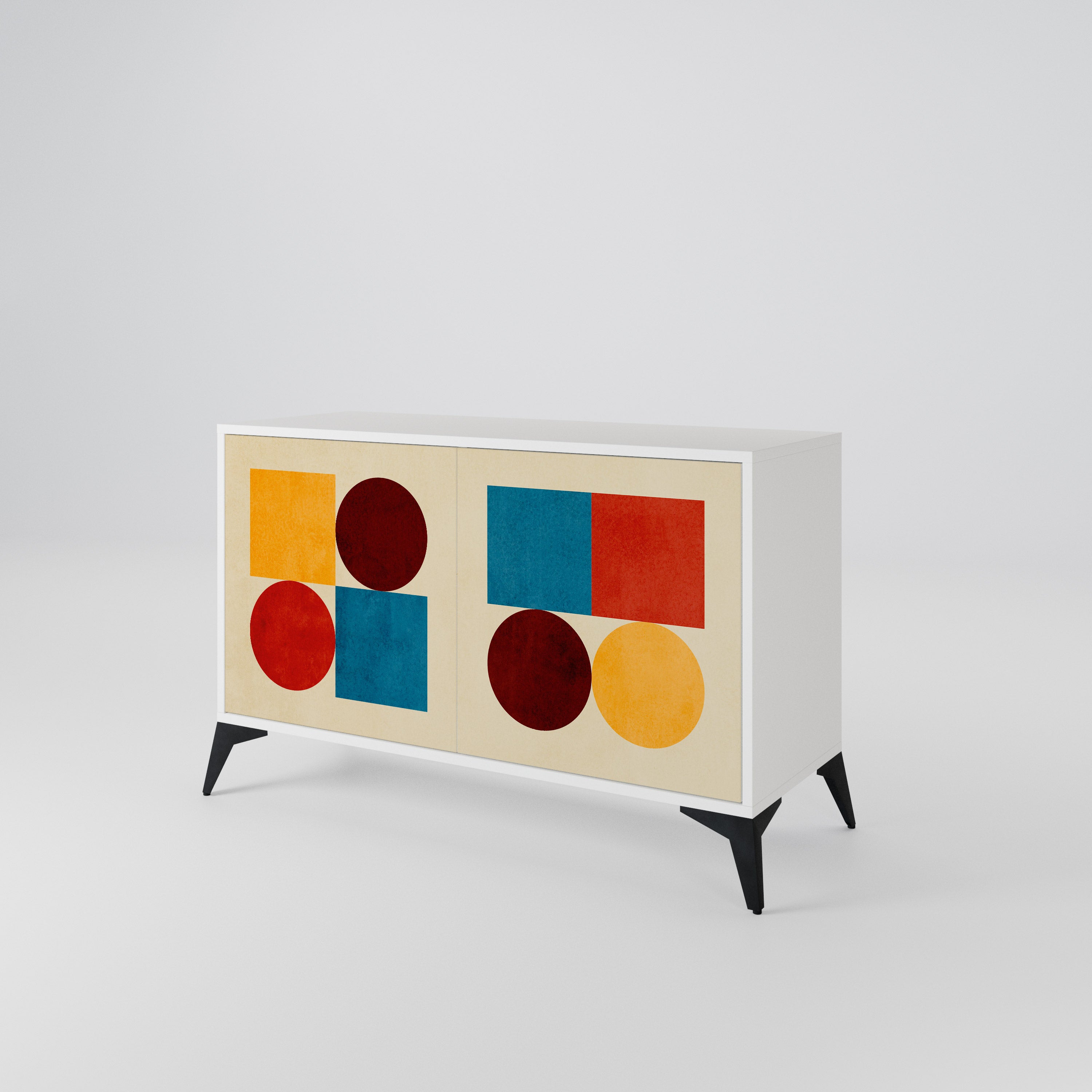 GEOMETRIC PUZZLE Aparador de 2 Puertas
