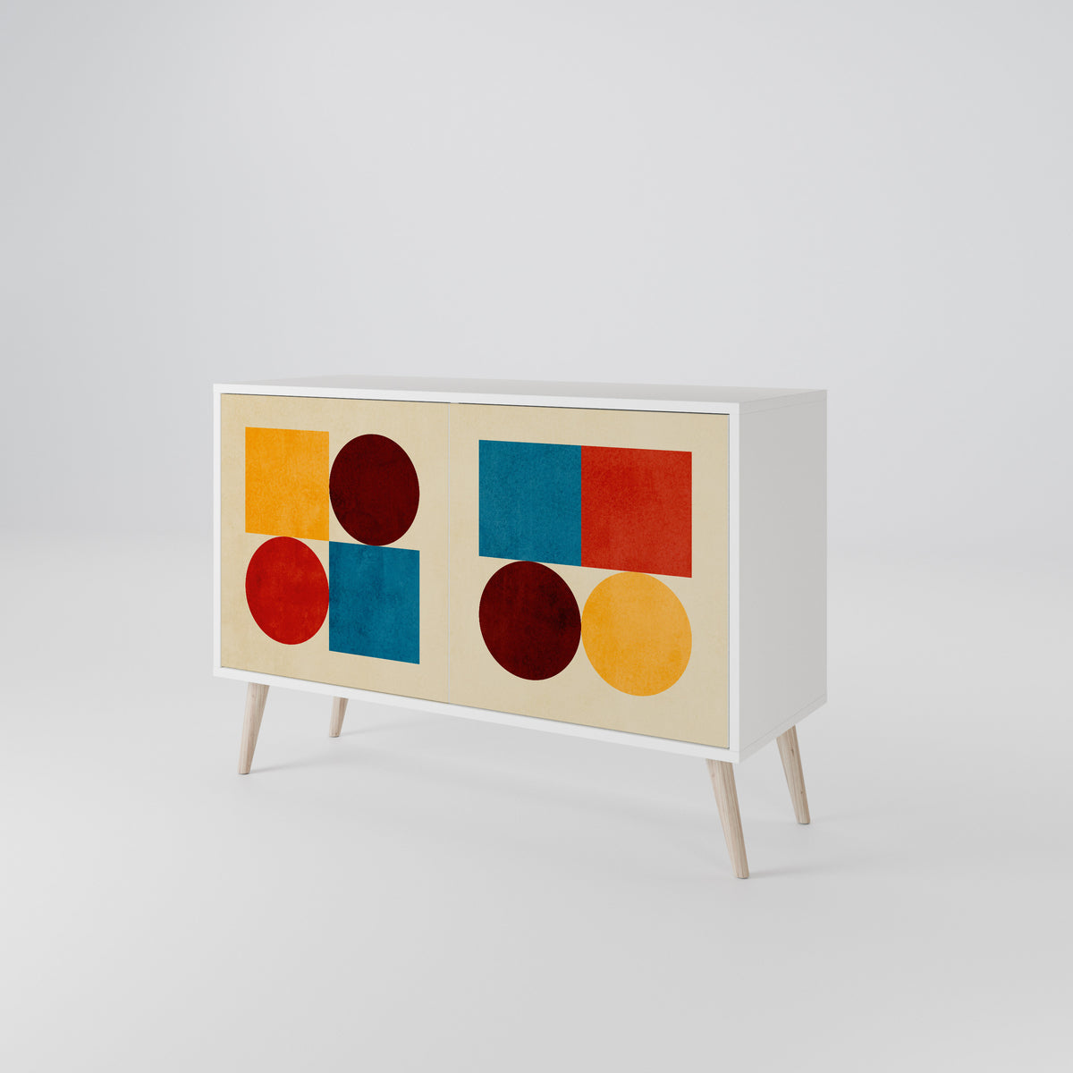 GEOMETRIC PUZZLE Aparador de 2 Puertas