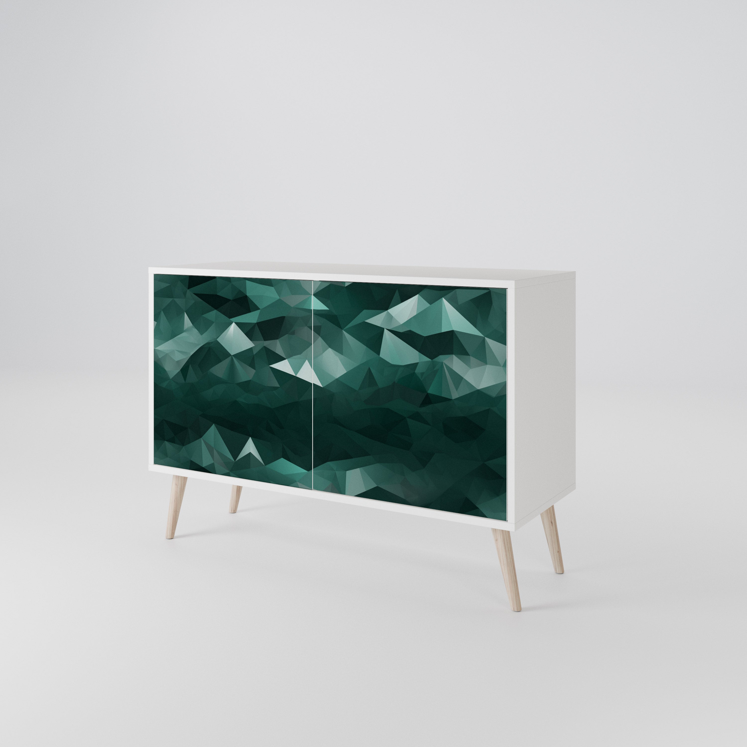 POLYGONAL FLOATING Aparador de 2 Puertas