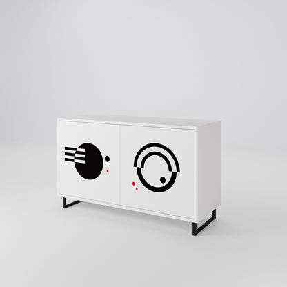 BLACK AND WHITE COMBINATION Aparador de 2 Puertas