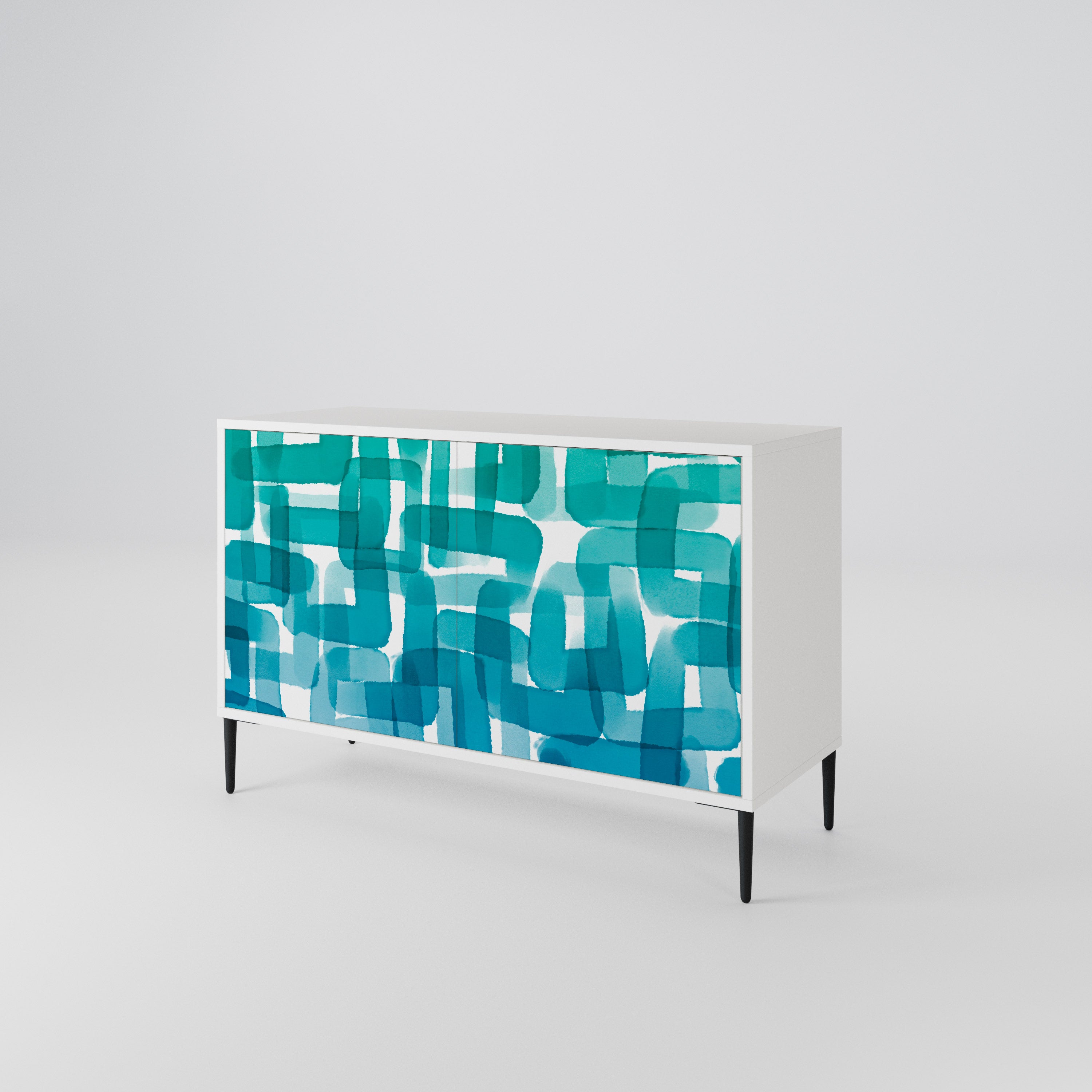 TURQUOISE RECTANGLES Aparador de 2 Puertas