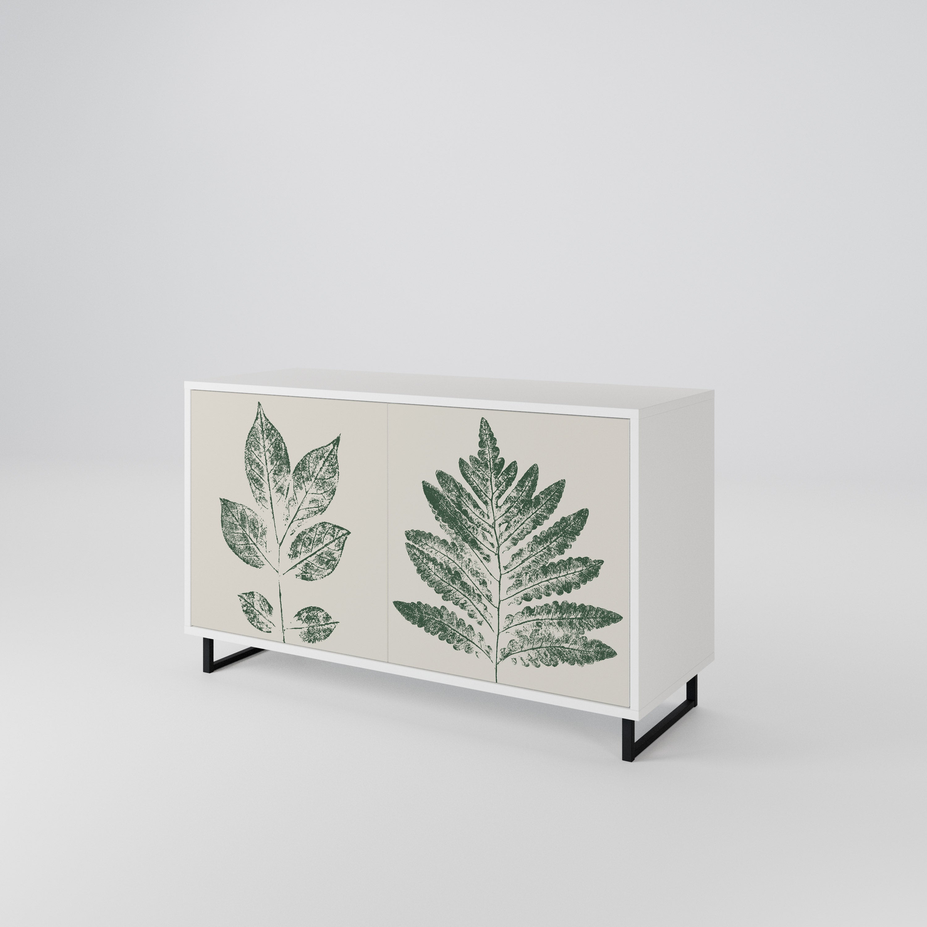 GREEN LEAFY STAMPS Aparador de 2 Puertas