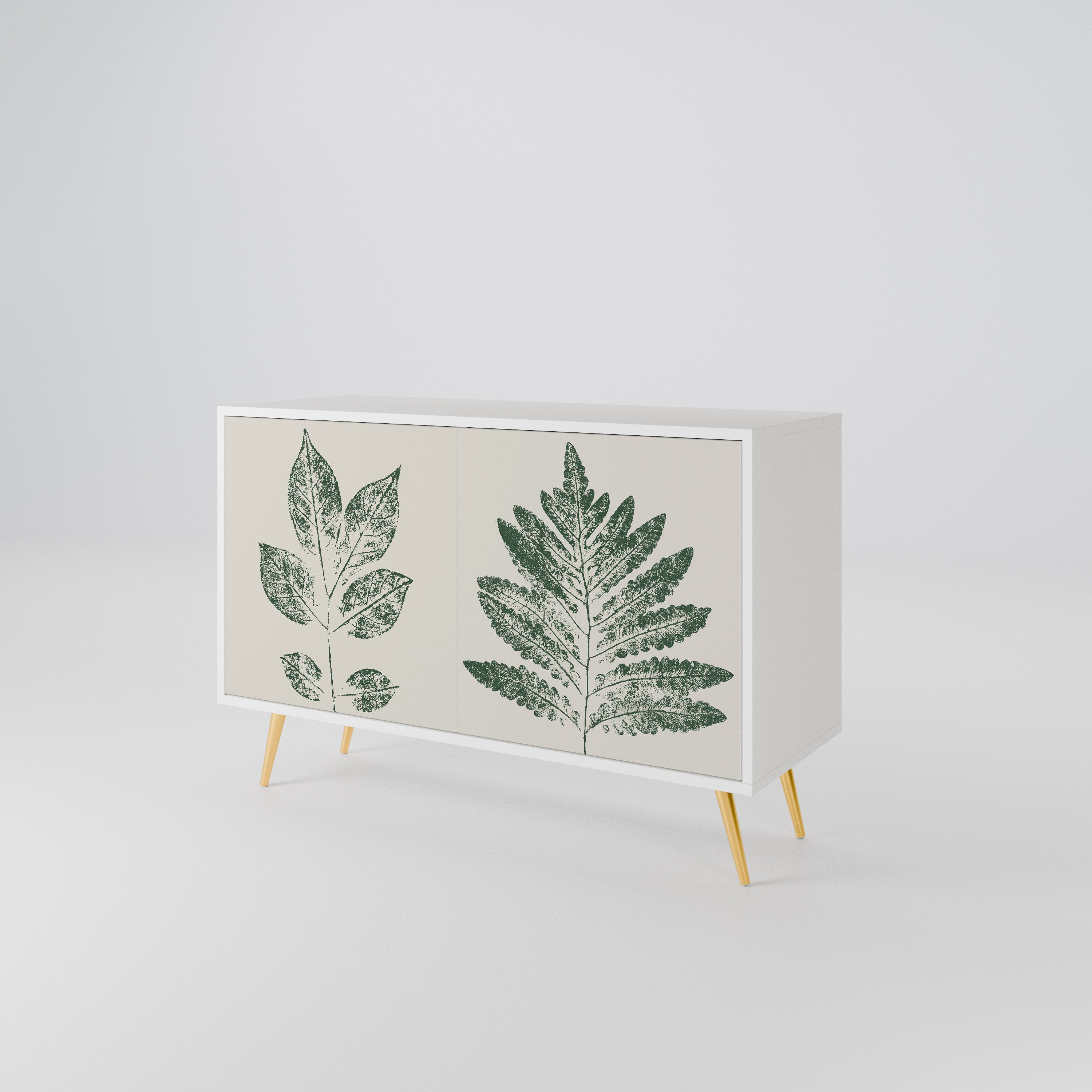 GREEN LEAFY STAMPS Aparador de 2 Puertas