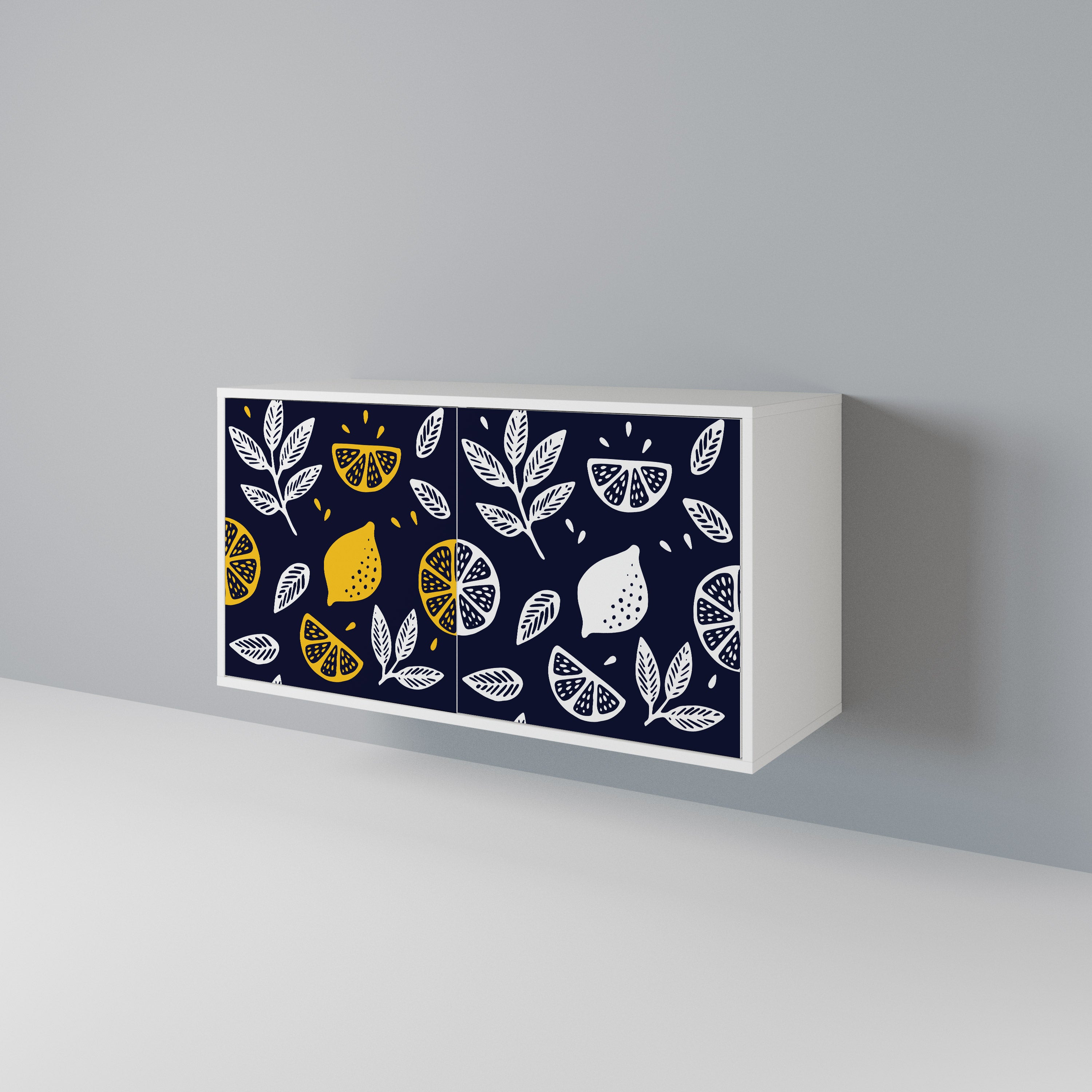 CITRUS BLACK AND WHITE Aparador de 2 Puertas