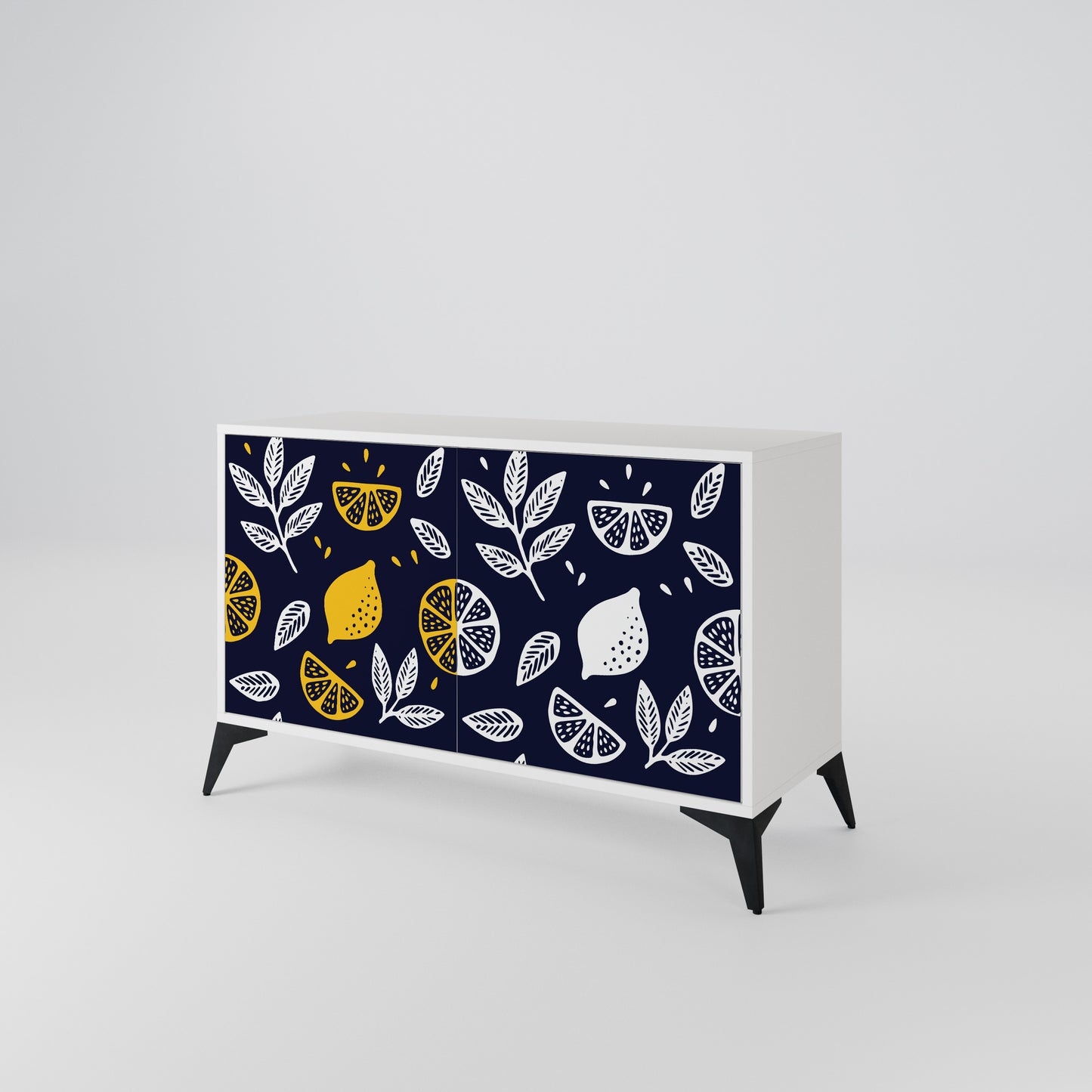 CITRUS BLACK AND WHITE Aparador de 2 Puertas