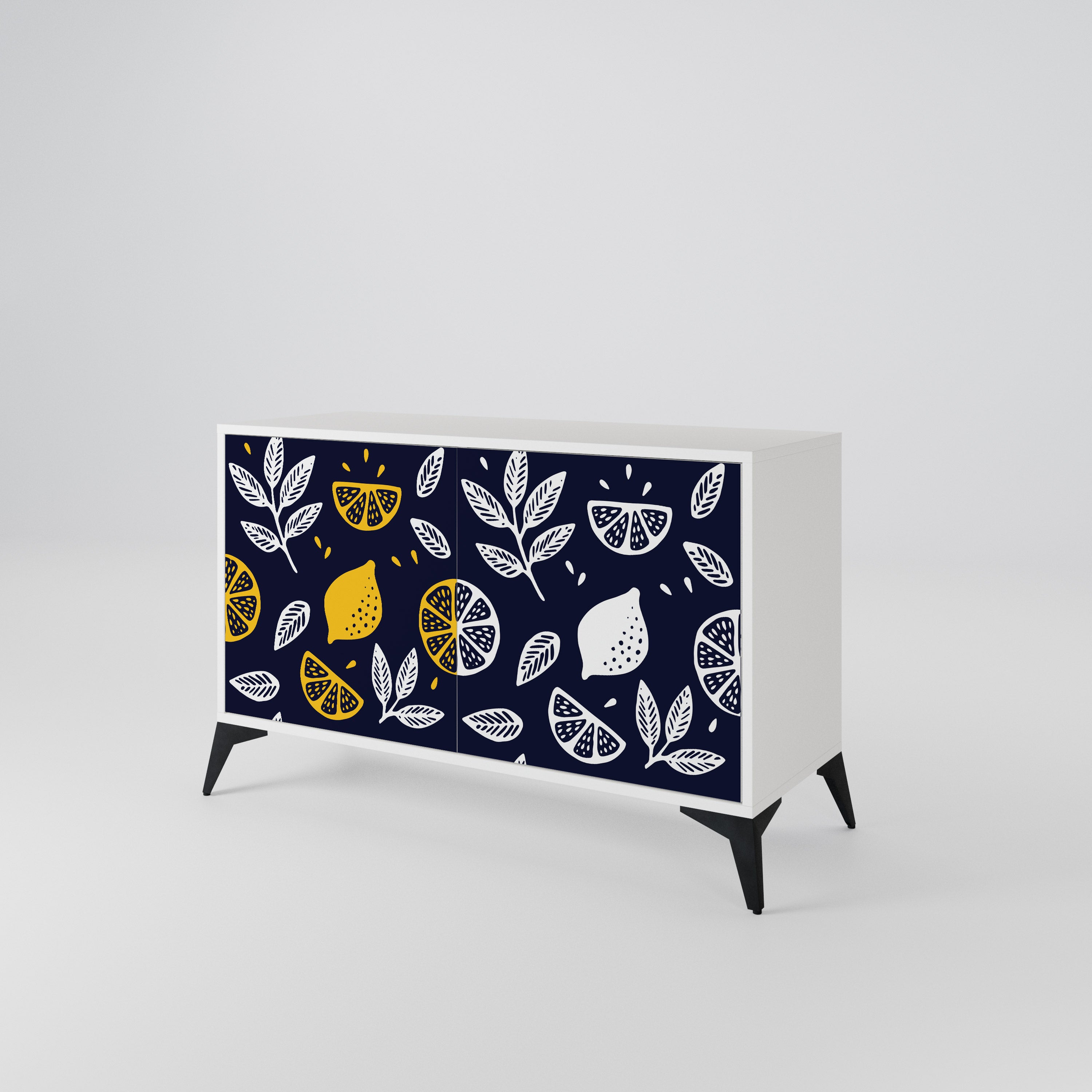 CITRUS BLACK AND WHITE Aparador de 2 Puertas