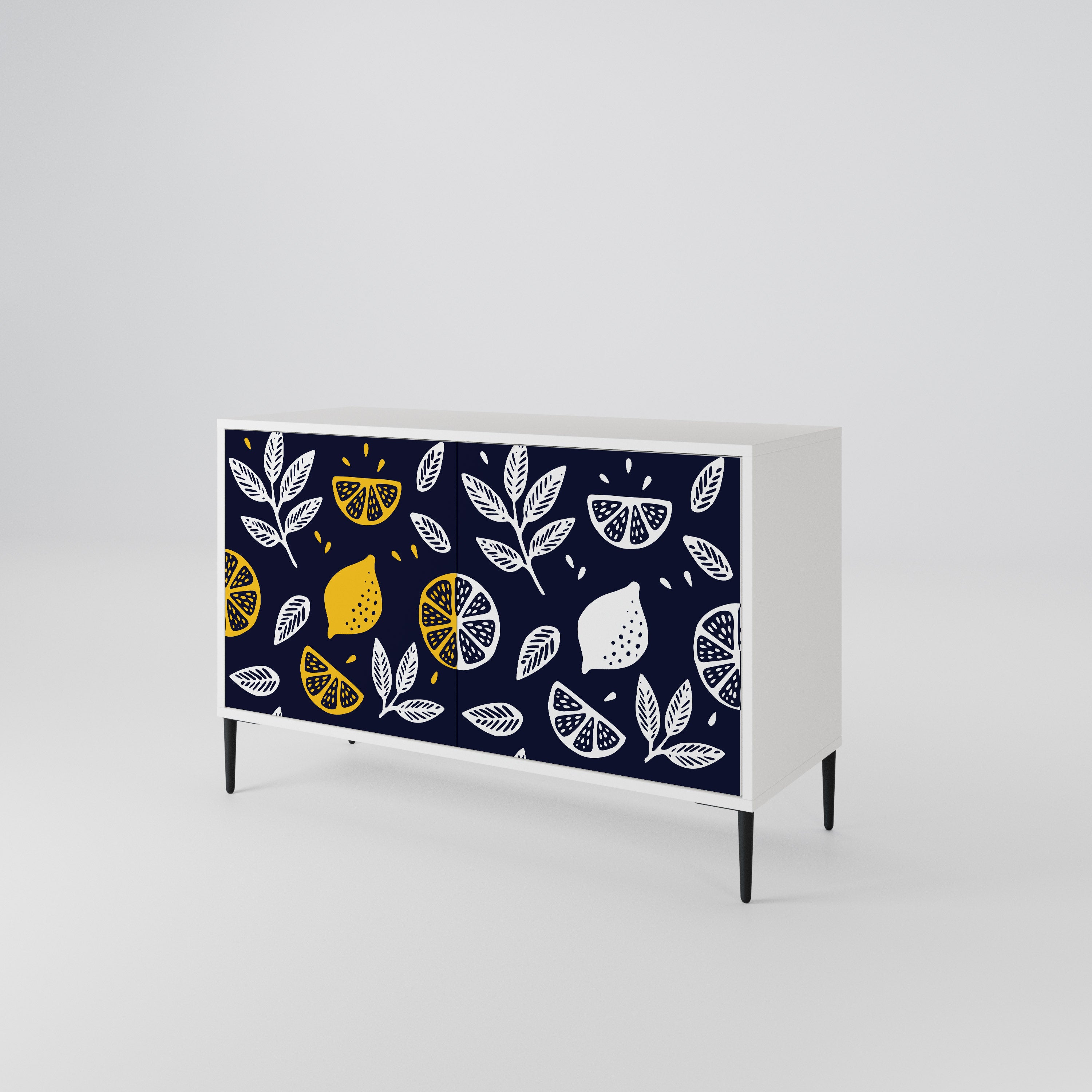 CITRUS BLACK AND WHITE Aparador de 2 Puertas