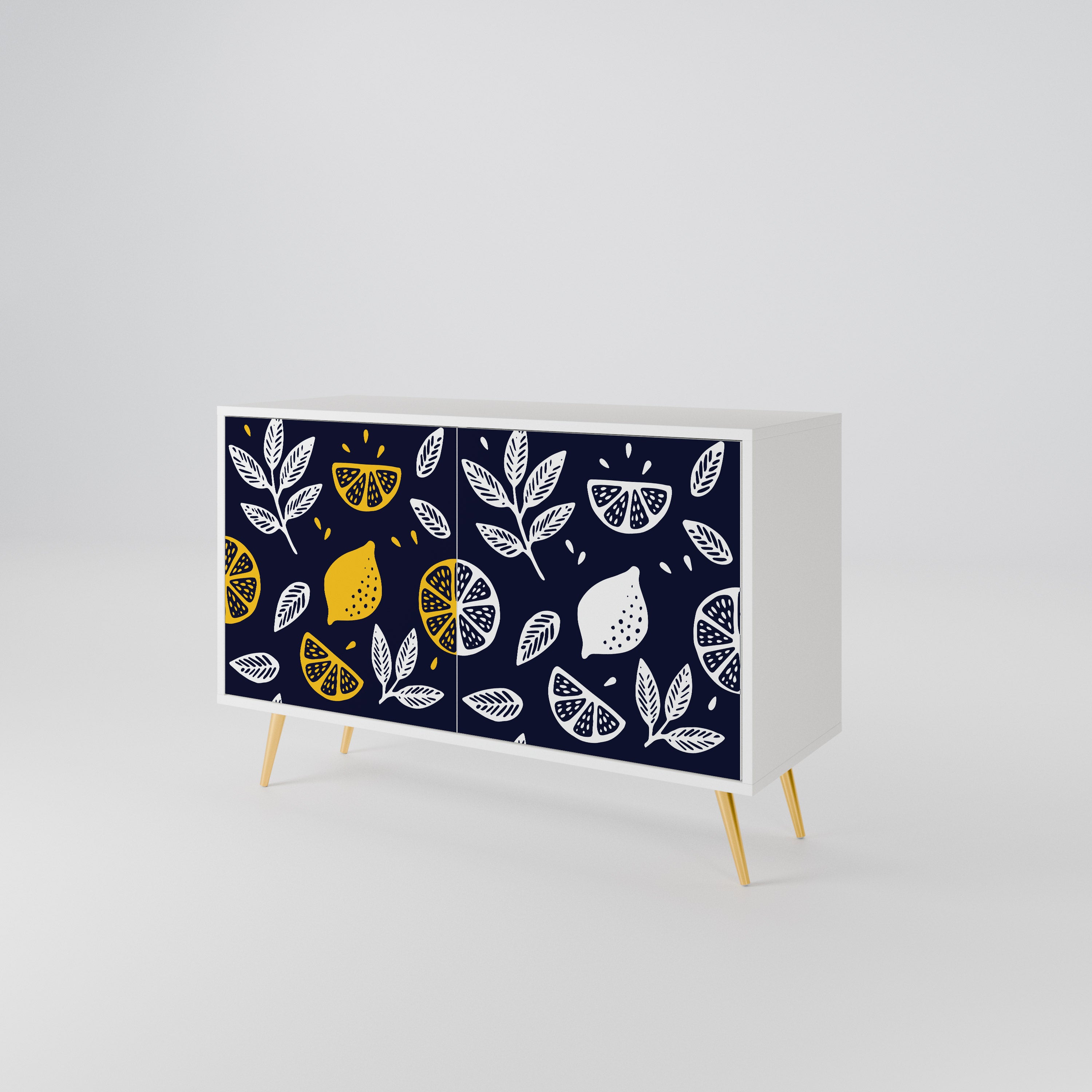 CITRUS BLACK AND WHITE Aparador de 2 Puertas