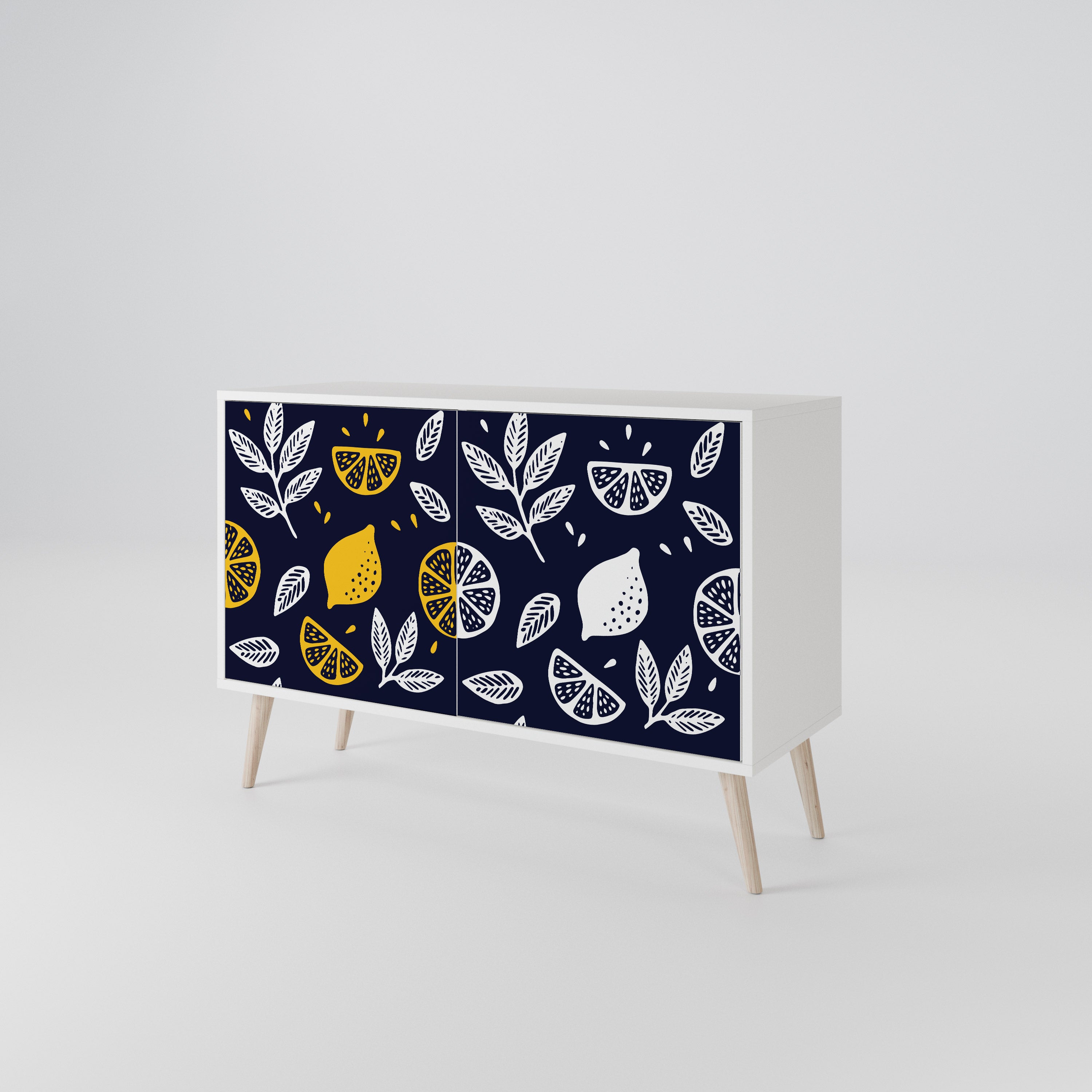 CITRUS BLACK AND WHITE Aparador de 2 Puertas
