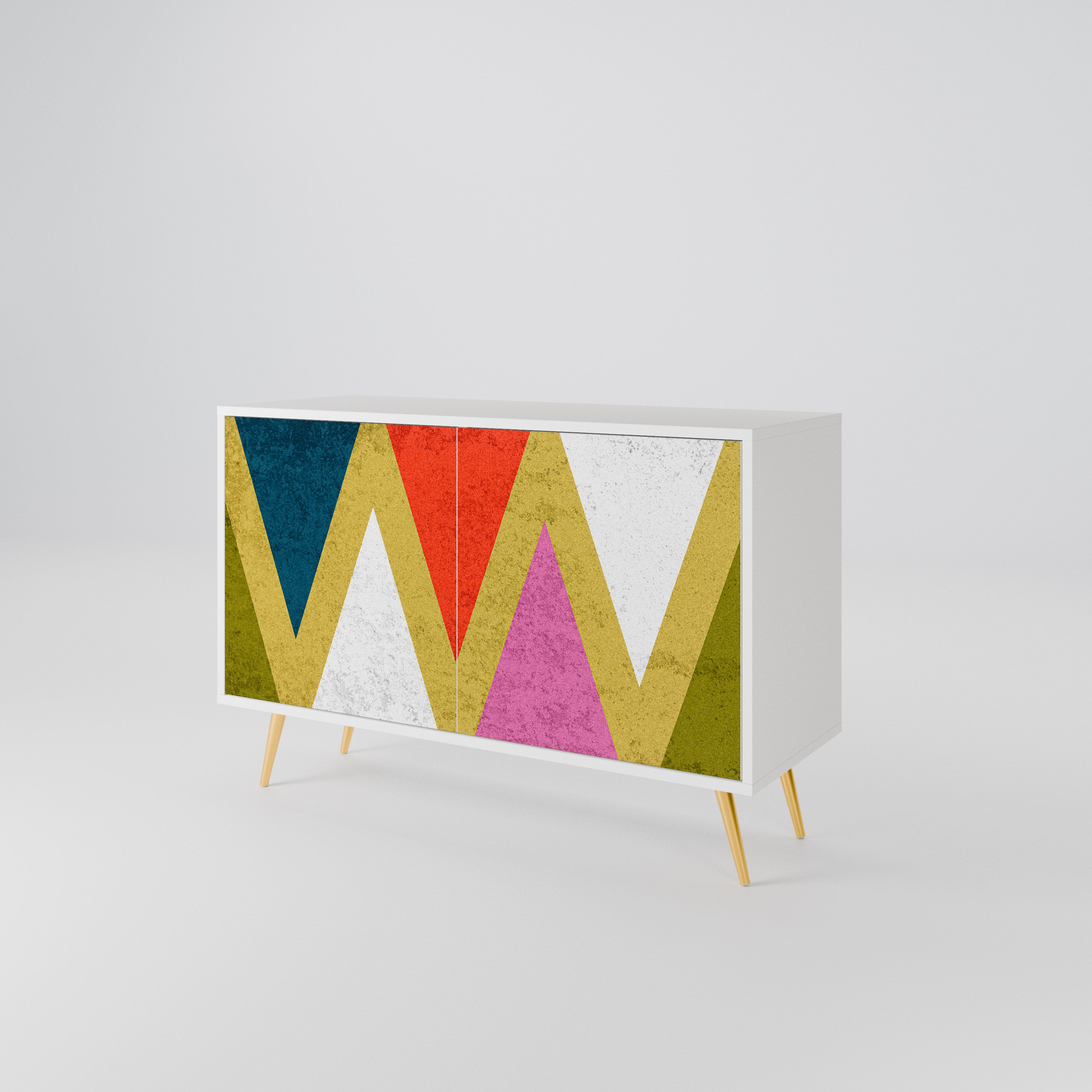 COLORFUL TRIANGLES Aparador de 2 Puertas
