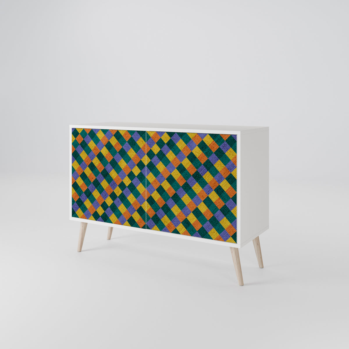 PAINTED SQUARES MIX Aparador de 2 Puertas