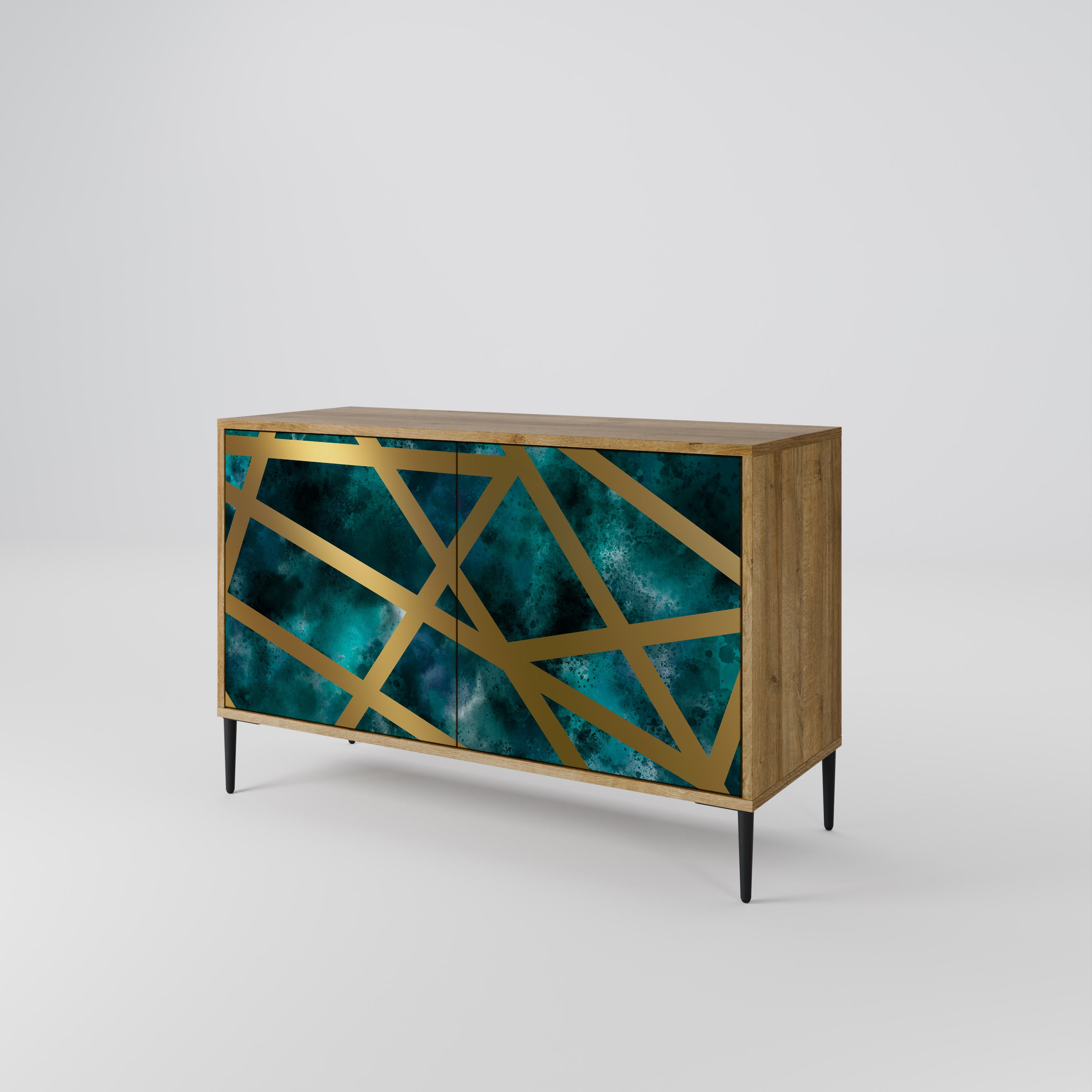 THE LABYRINTH OF GOLD 2-Door Sideboard in Oak Effect