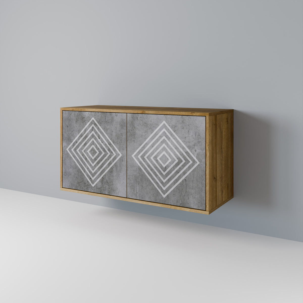 POLYGONAL ARTISTRY Aparador de 2 Puertas