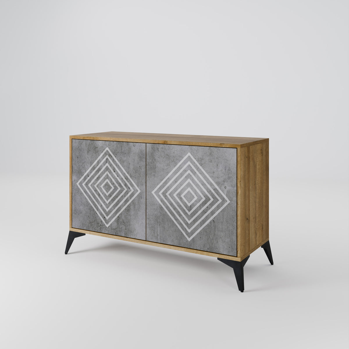 POLYGONAL ARTISTRY Aparador de 2 Puertas