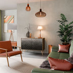 TESSELATED GRAYISH Aparador de 2 Puertas en Efecto Roble