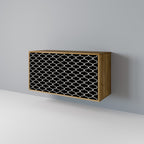 TESSELATED BLACKNESS Aparador de 2 Puertas en Efecto Roble