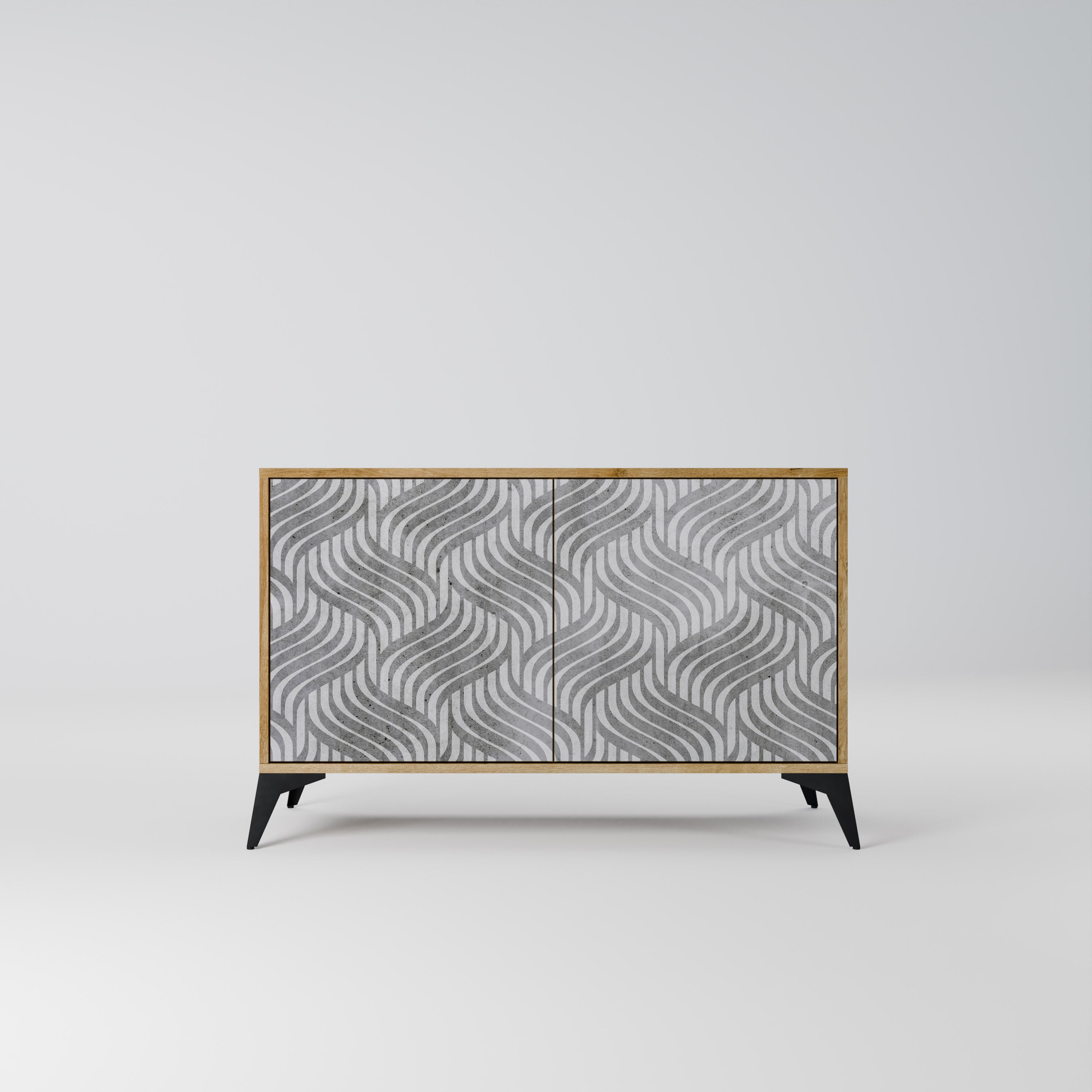CONCRETE MOVEMENT 2-Door Sideboard in Oak Effect
