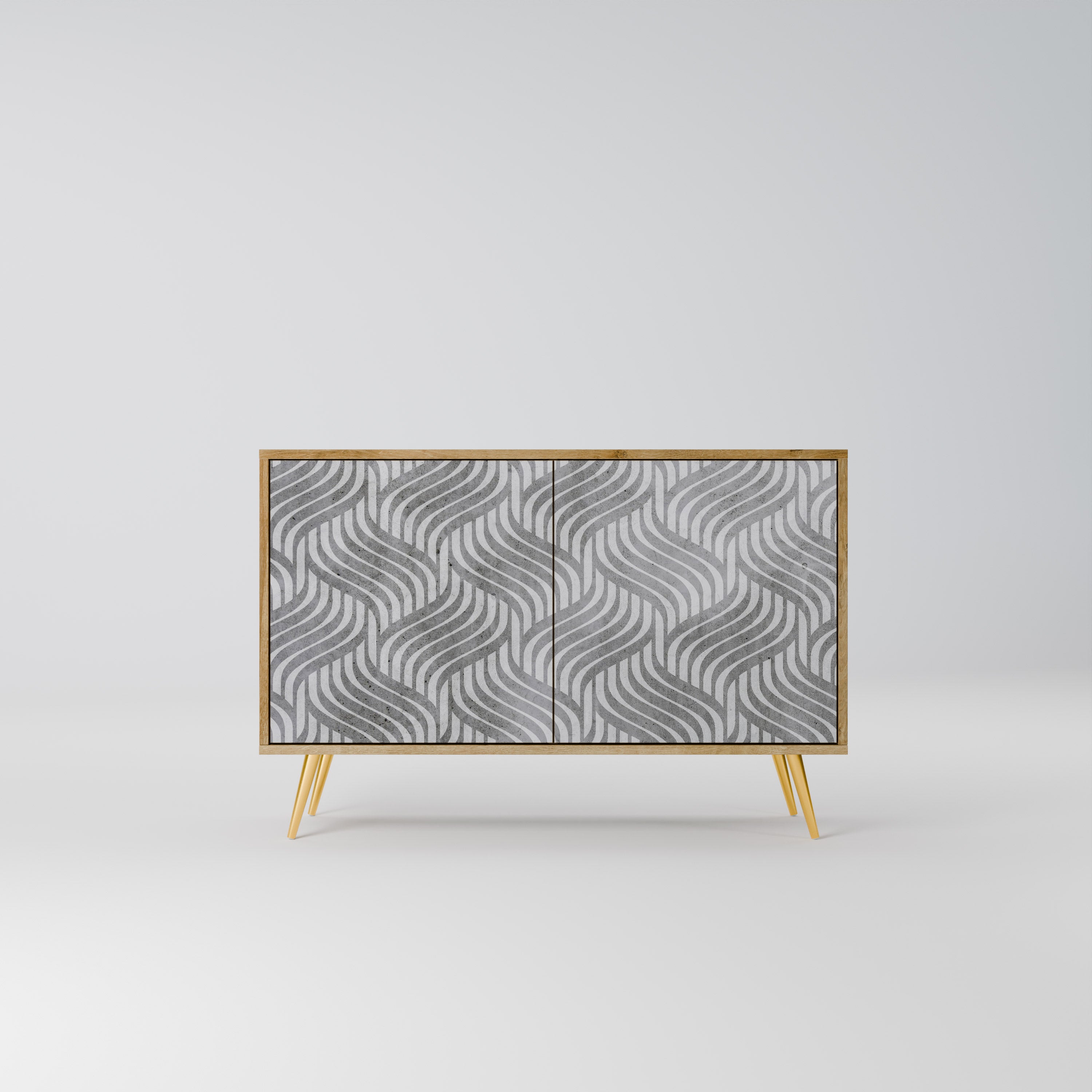 CONCRETE MOVEMENT 2-Door Sideboard in Oak Effect