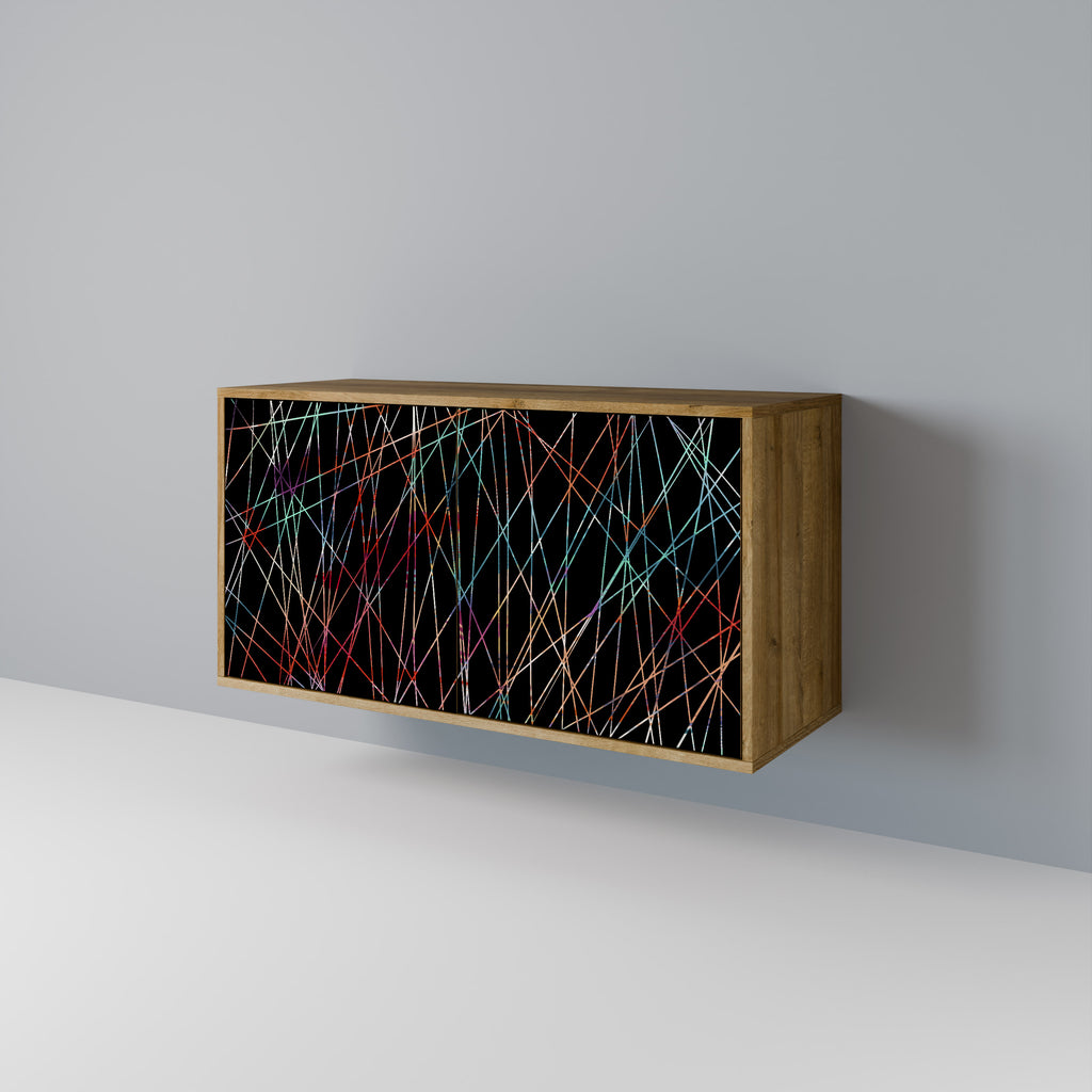 Aparador LUMINOUS SNARE de 2 puertas con efecto roble