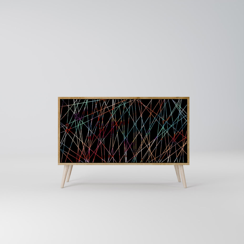 Aparador LUMINOUS SNARE de 2 puertas con efecto roble