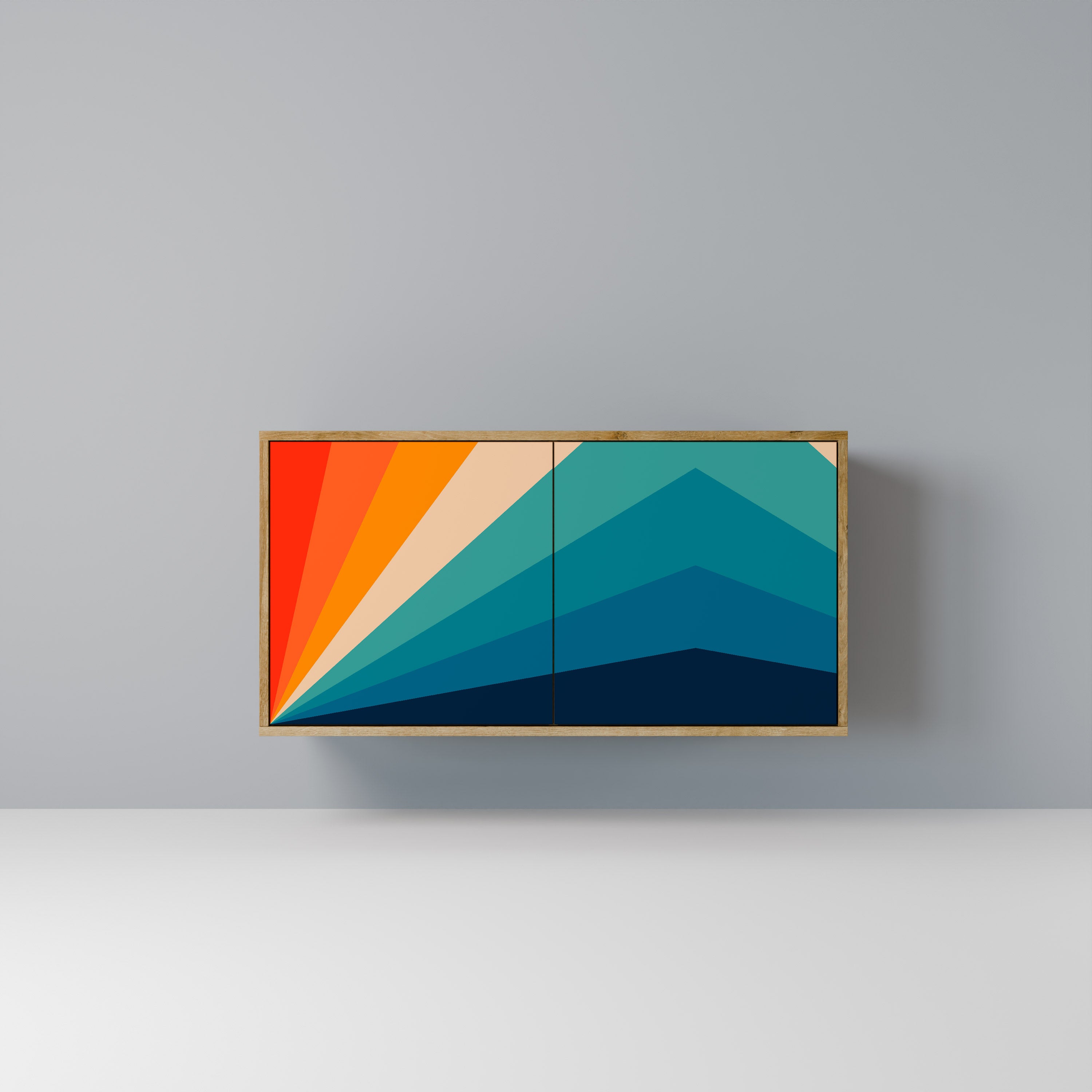 PRISM CONCUSSION 2-Door Sideboard in Oak Effect