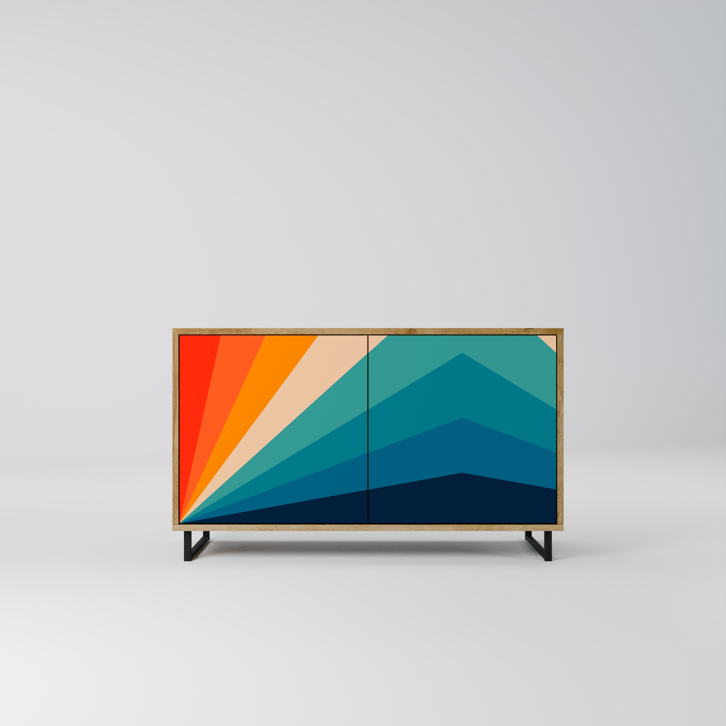 PRISM CONCUSSION 2-Door Sideboard in Oak Effect