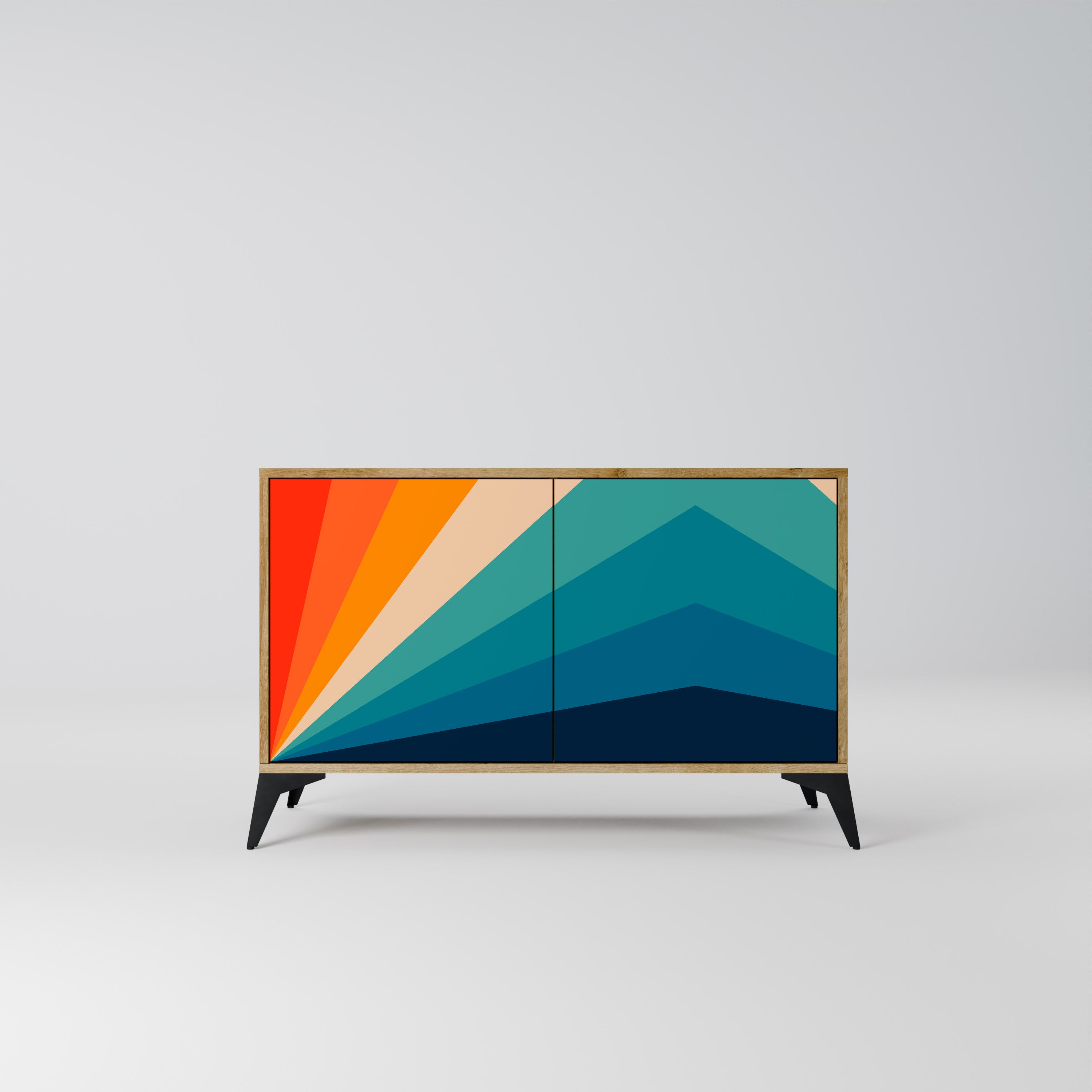 PRISM CONCUSSION 2-Door Sideboard in Oak Effect