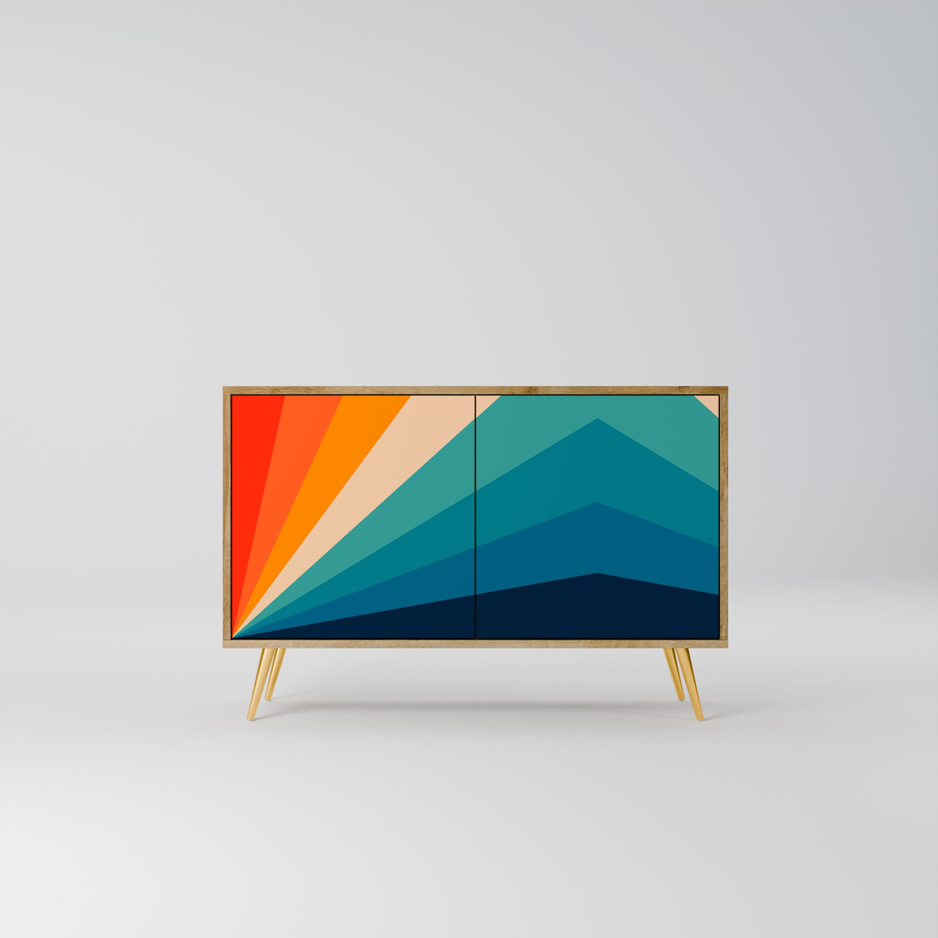 PRISM CONCUSSION 2-Door Sideboard in Oak Effect