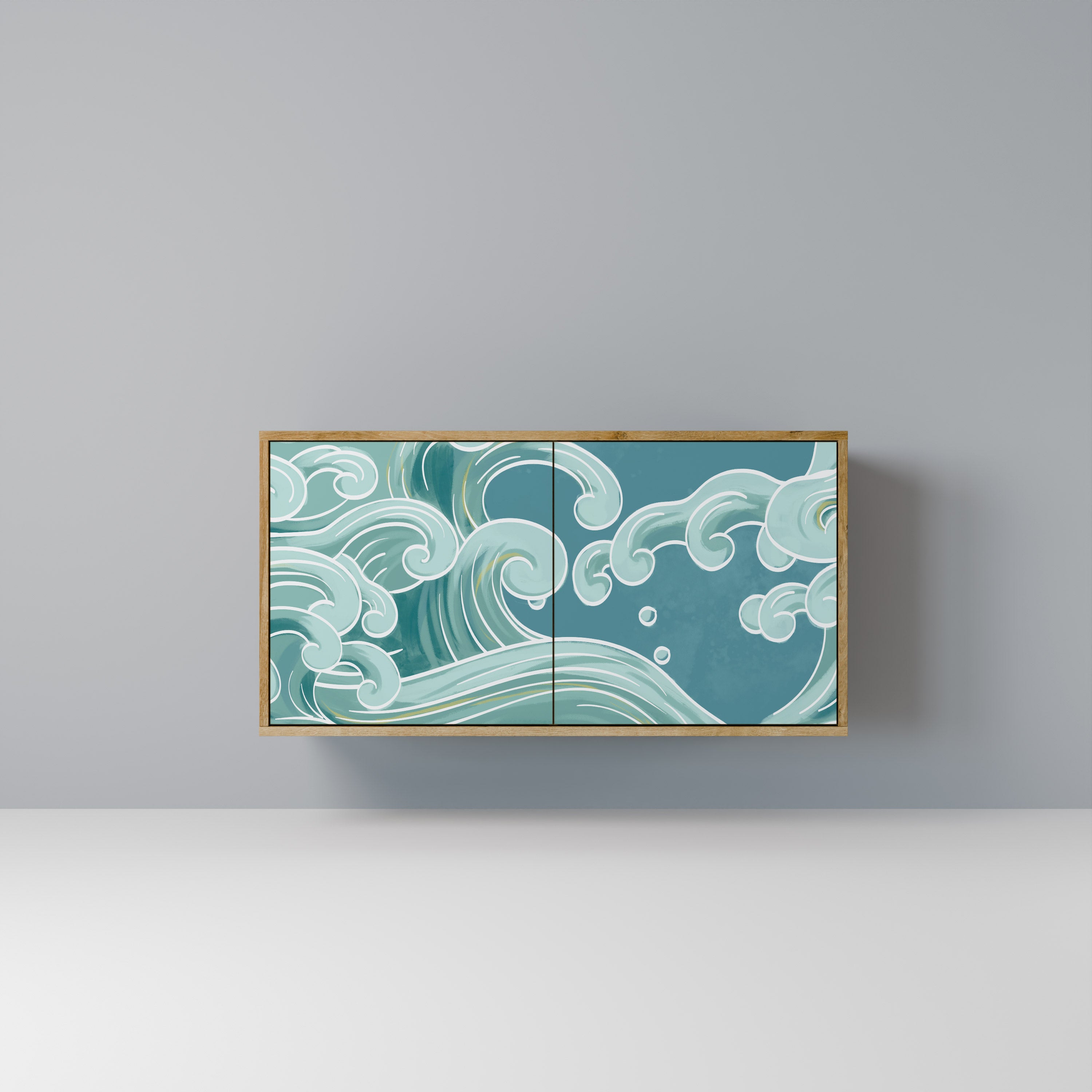 ASIAN SWAY 2-Door Sideboard in Oak Effect