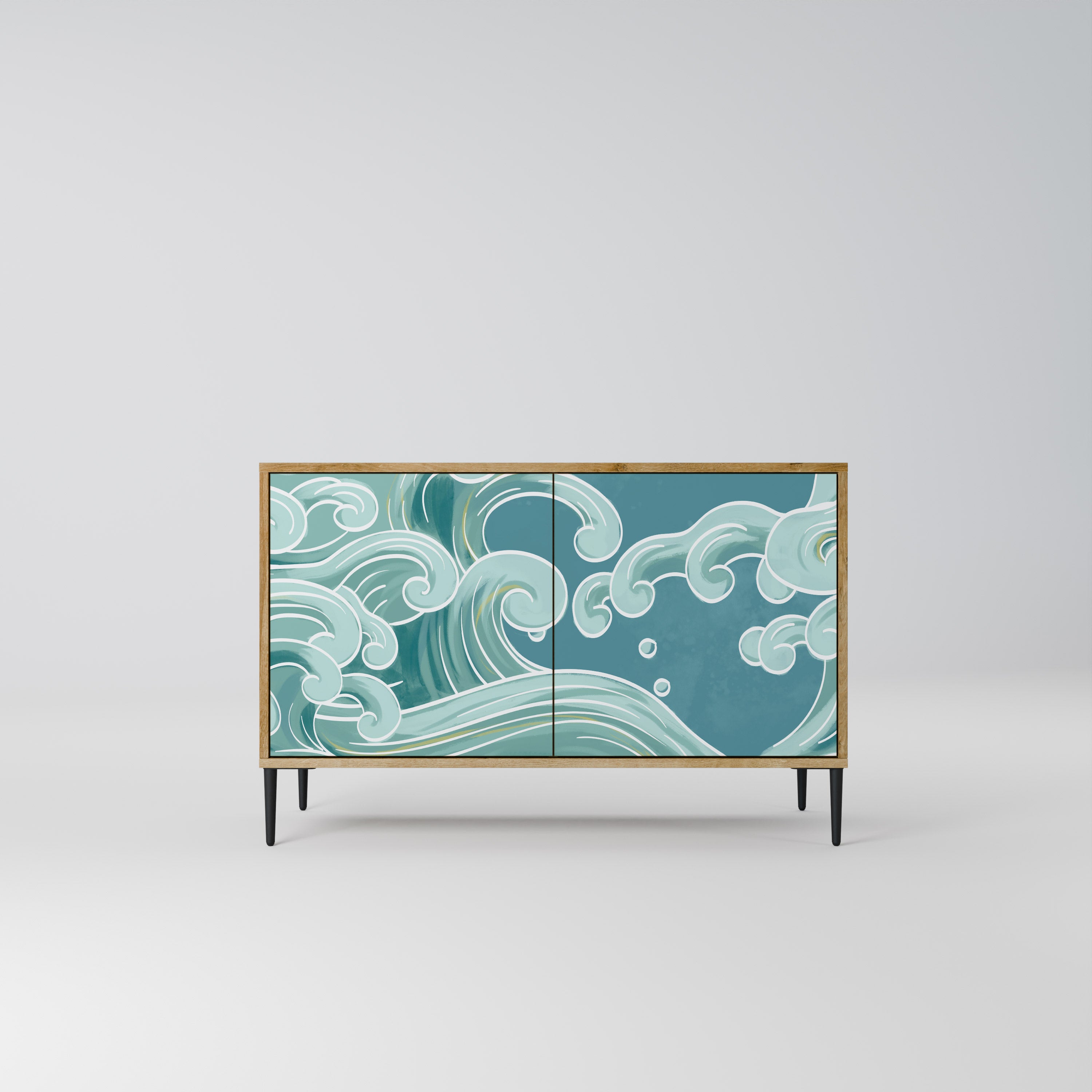 ASIAN SWAY 2-Door Sideboard in Oak Effect