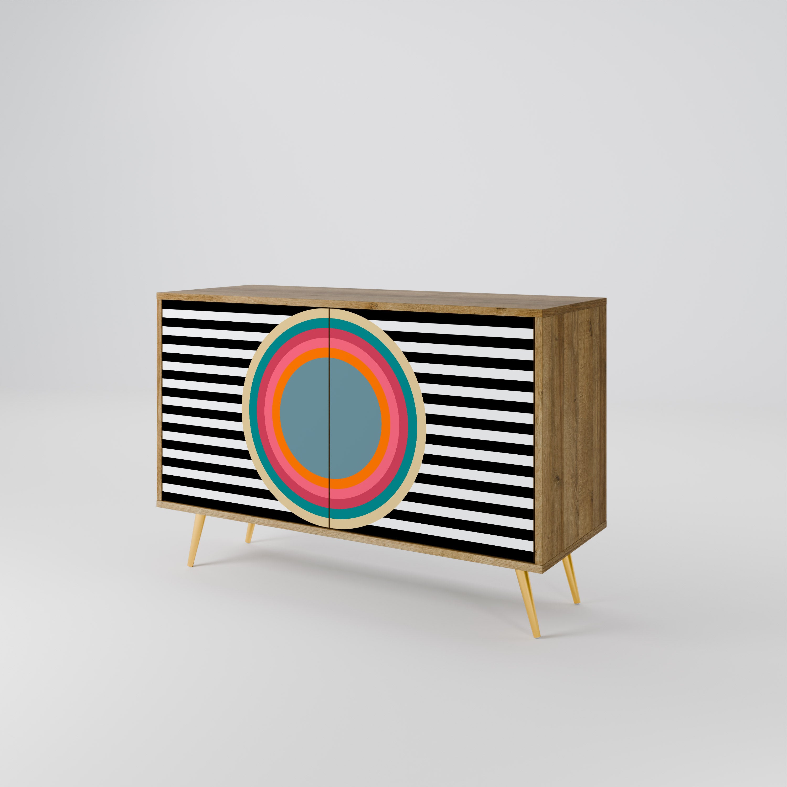 SPECTRA SHOWCASE 2-Door Sideboard in Oak Effect
