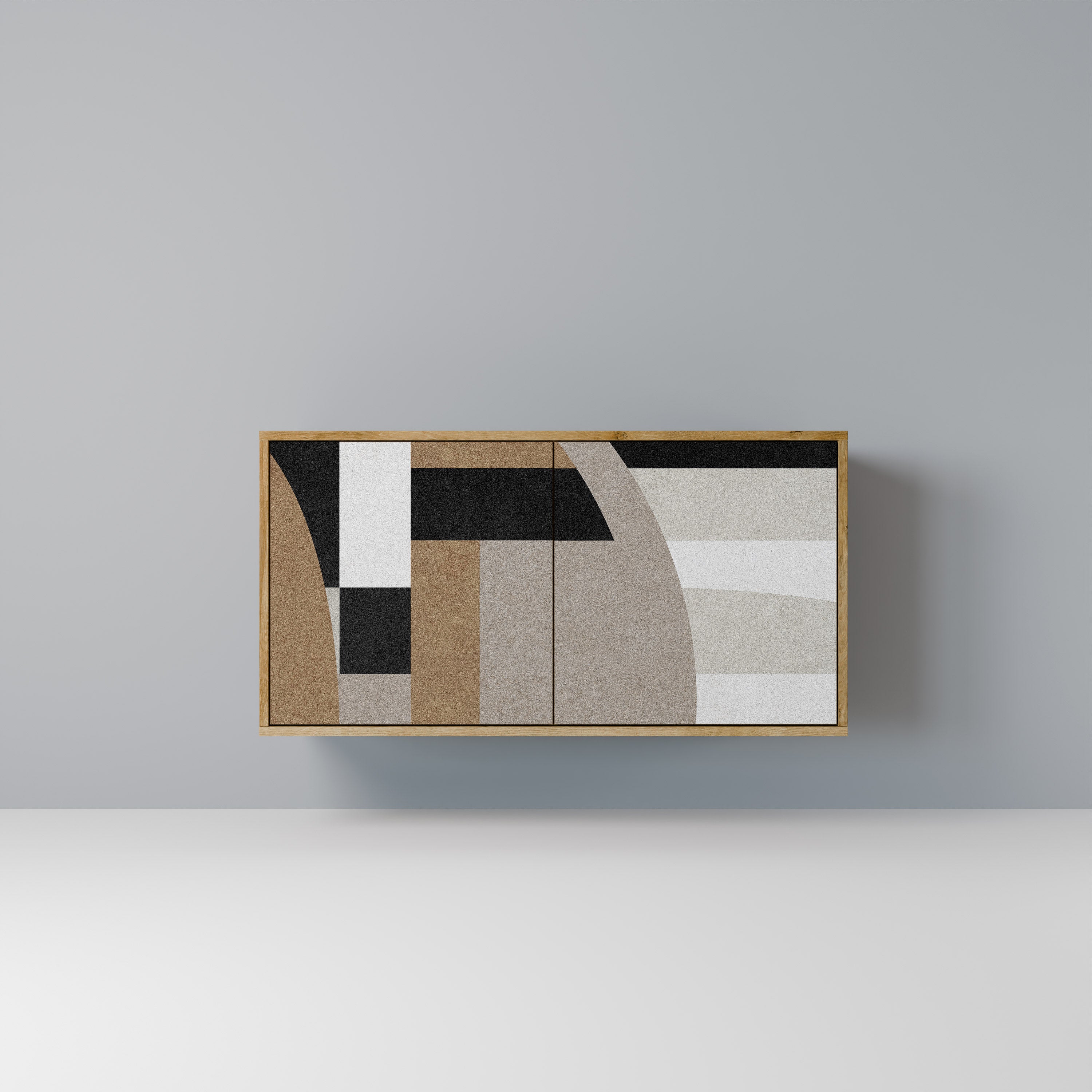 DELICATE MEMENTO 2-Door Sideboard in Oak Effect