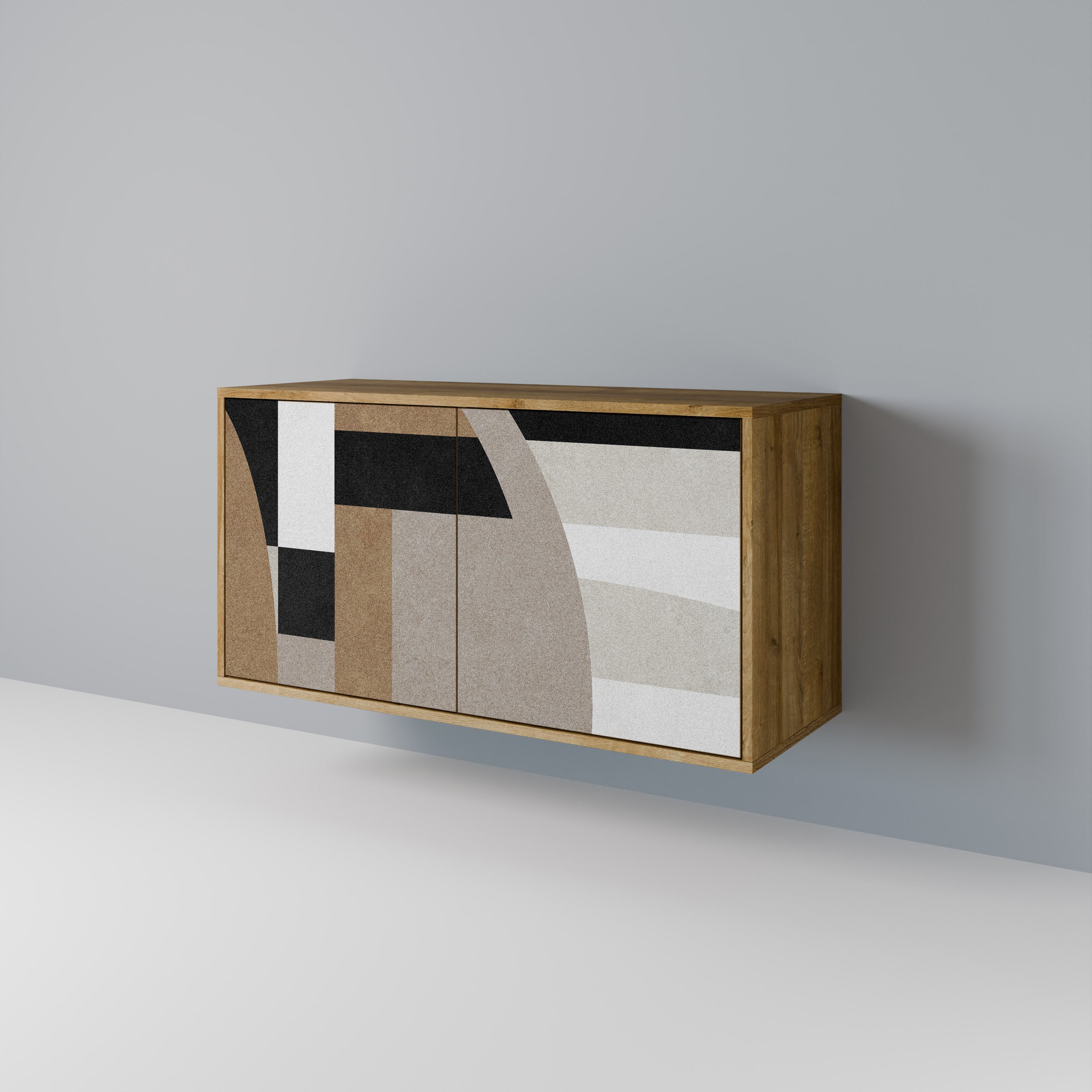 DELICATE MEMENTO 2-Door Sideboard in Oak Effect