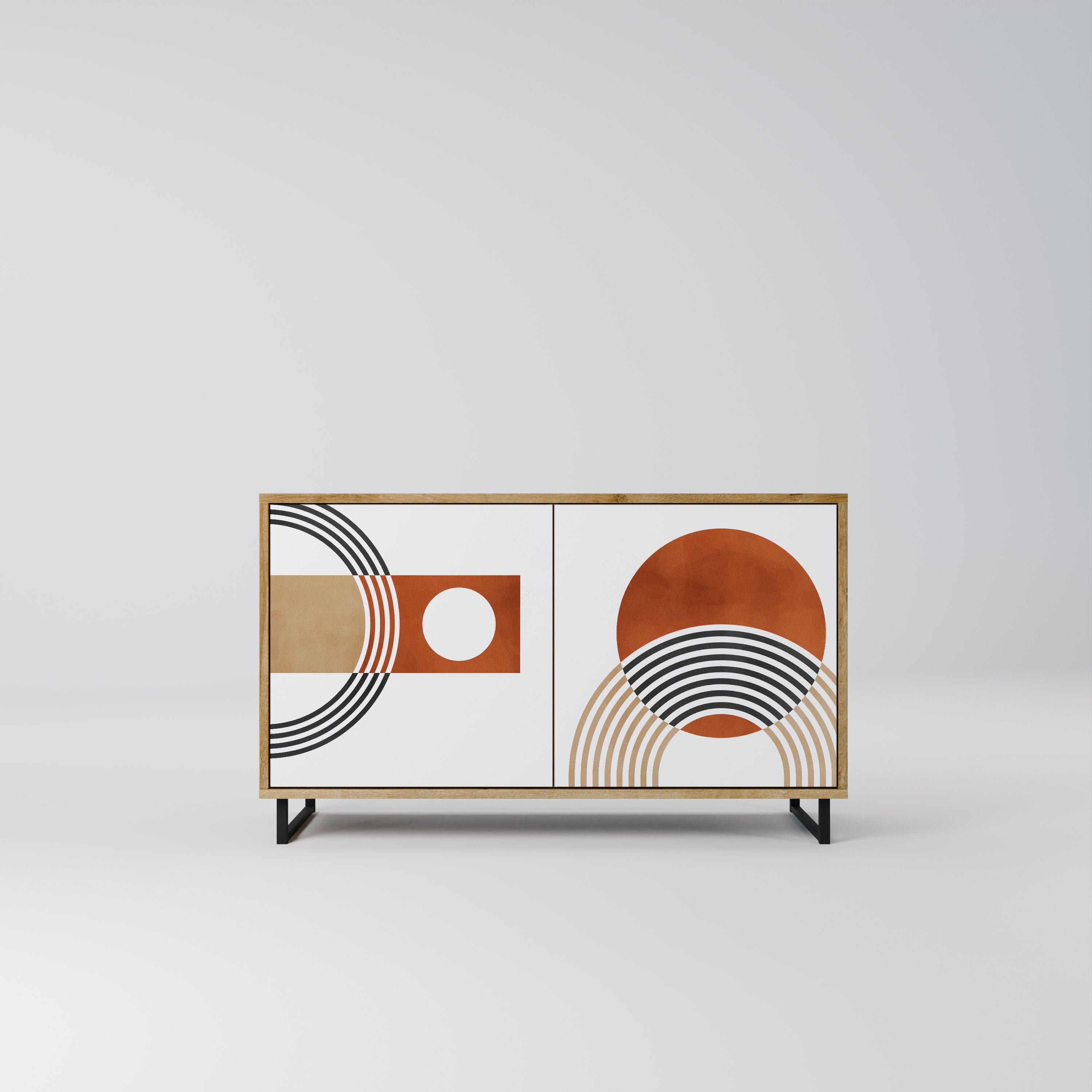 CIRCLE RHYTM 2-Door Sideboard in Oak Effect