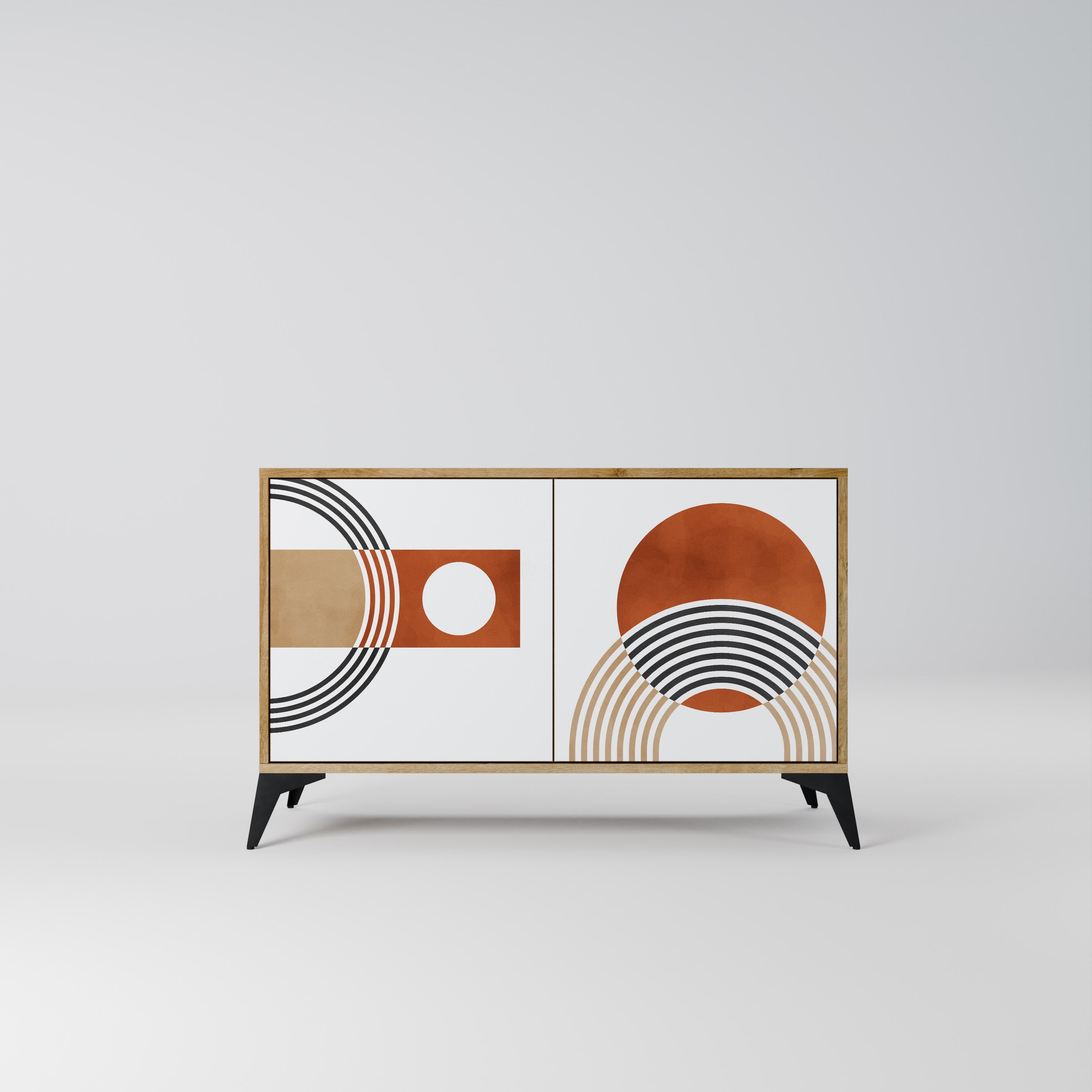 CIRCLE RHYTM 2-Door Sideboard in Oak Effect