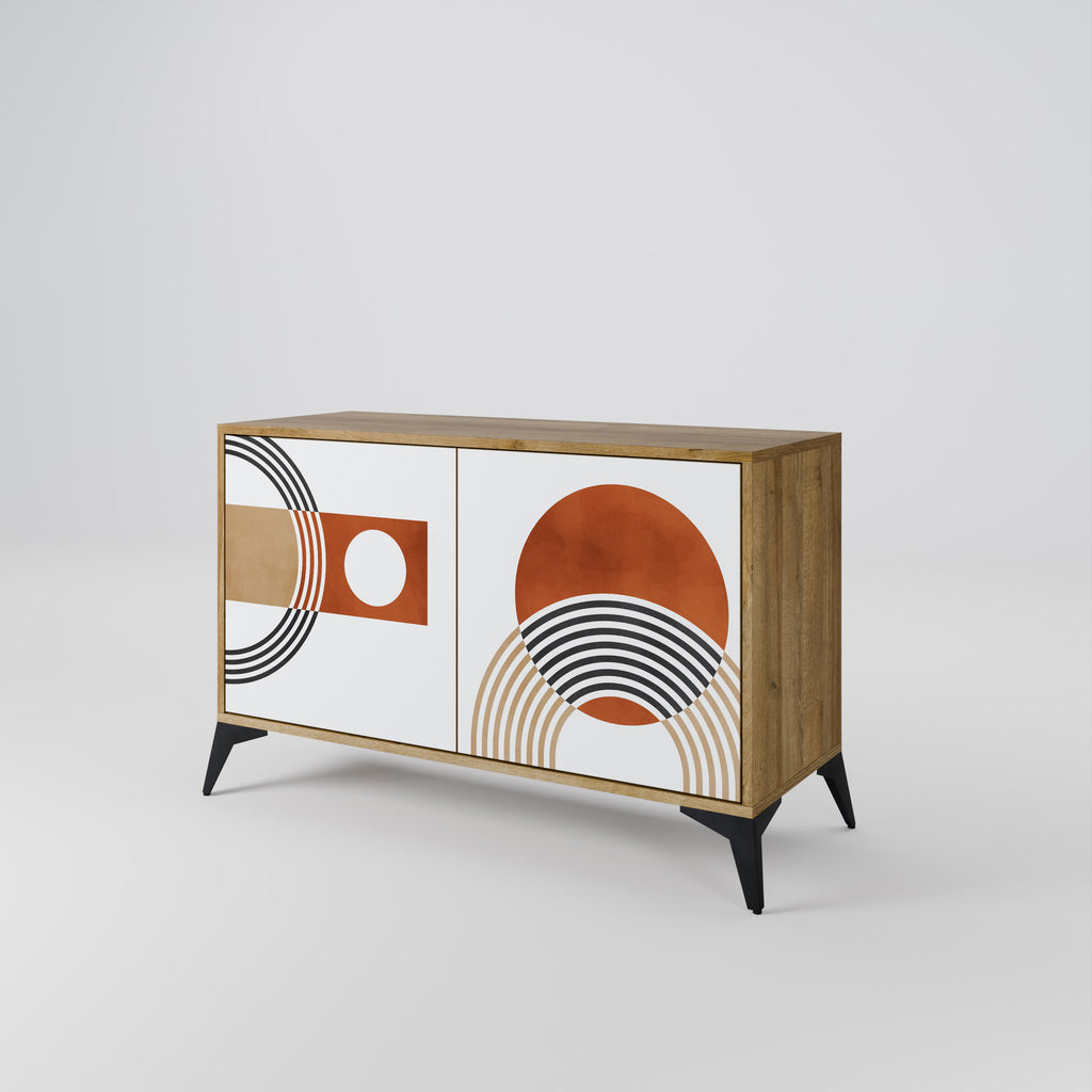 CIRCLE RHYTM 2-Door Sideboard in Oak Effect
